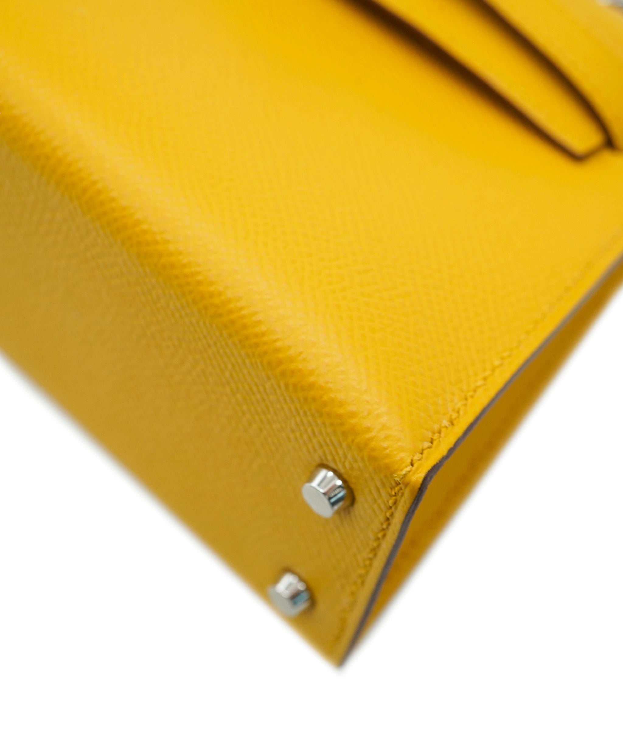 Hermès Hermes Mini Kelly 20 Jaune Amber GHW  ALC2464