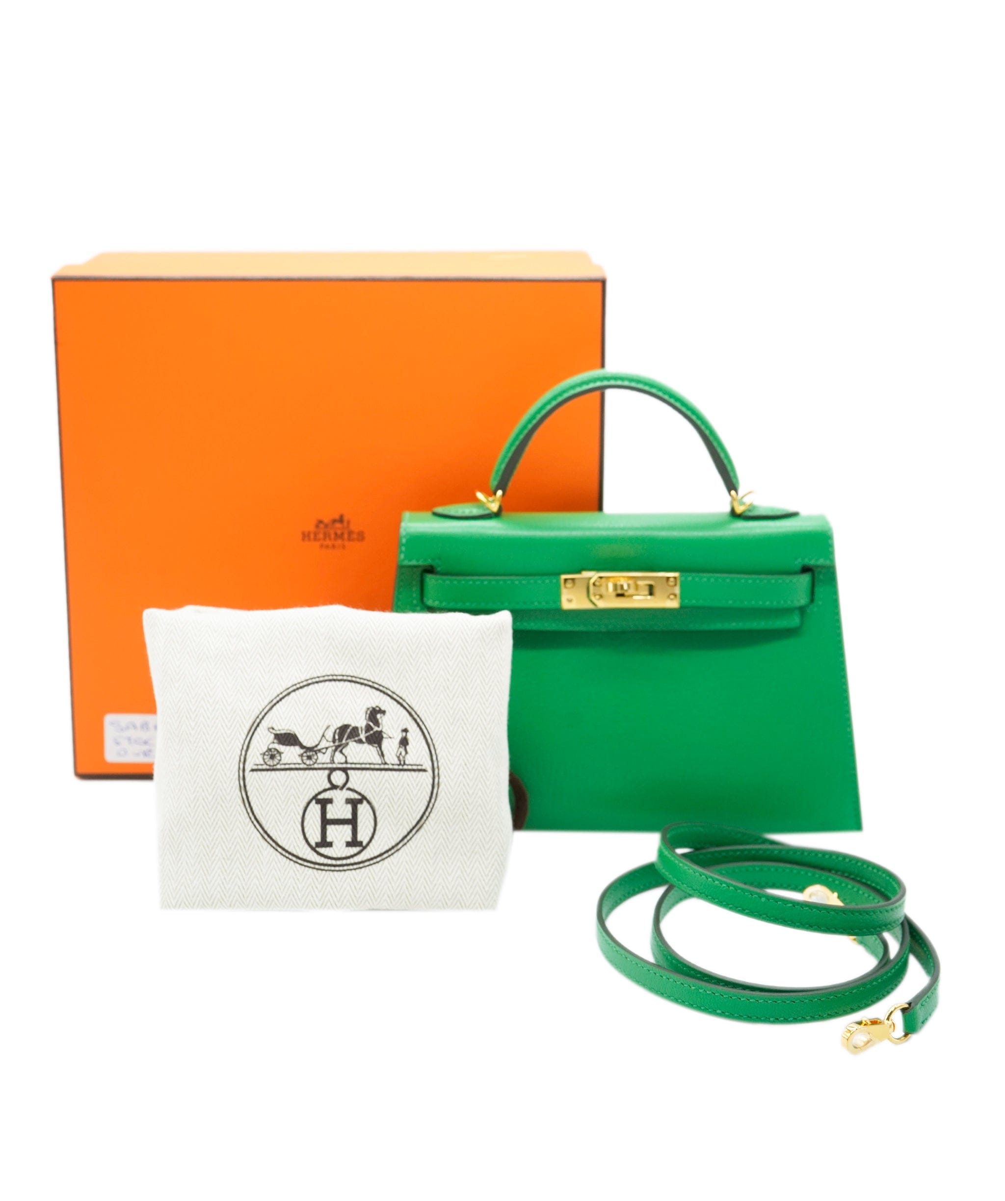 Hermès Hermes Mini Kelly 20 Vert Comic GHW  ALC2465