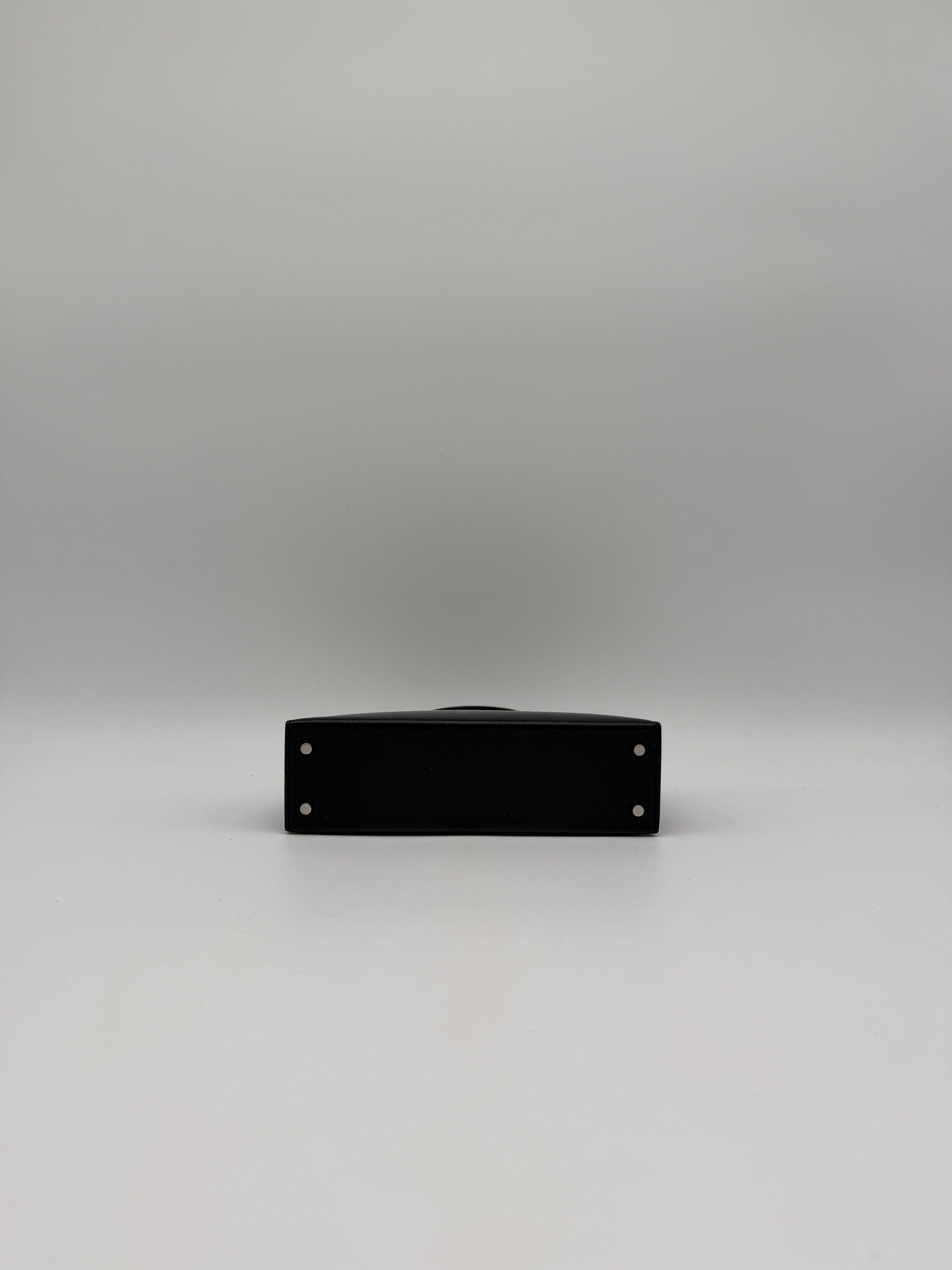 Hermès Hermès Mini Kelly Clou de coeur Black Chevre Palladium Hardware