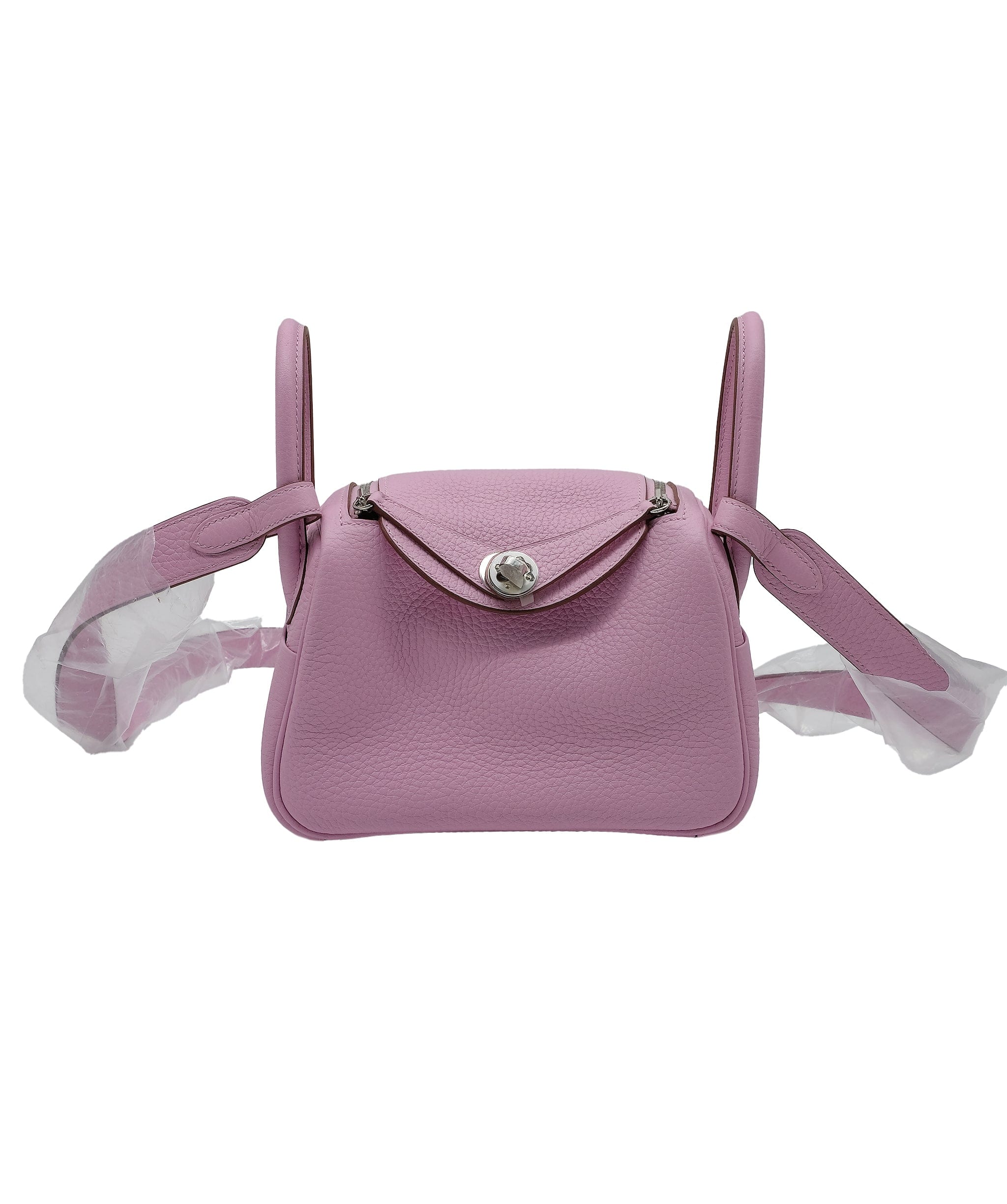 Hermès Hermes Mini Lindy Mauve Sylvestre Clemence PHW #U SKC1644