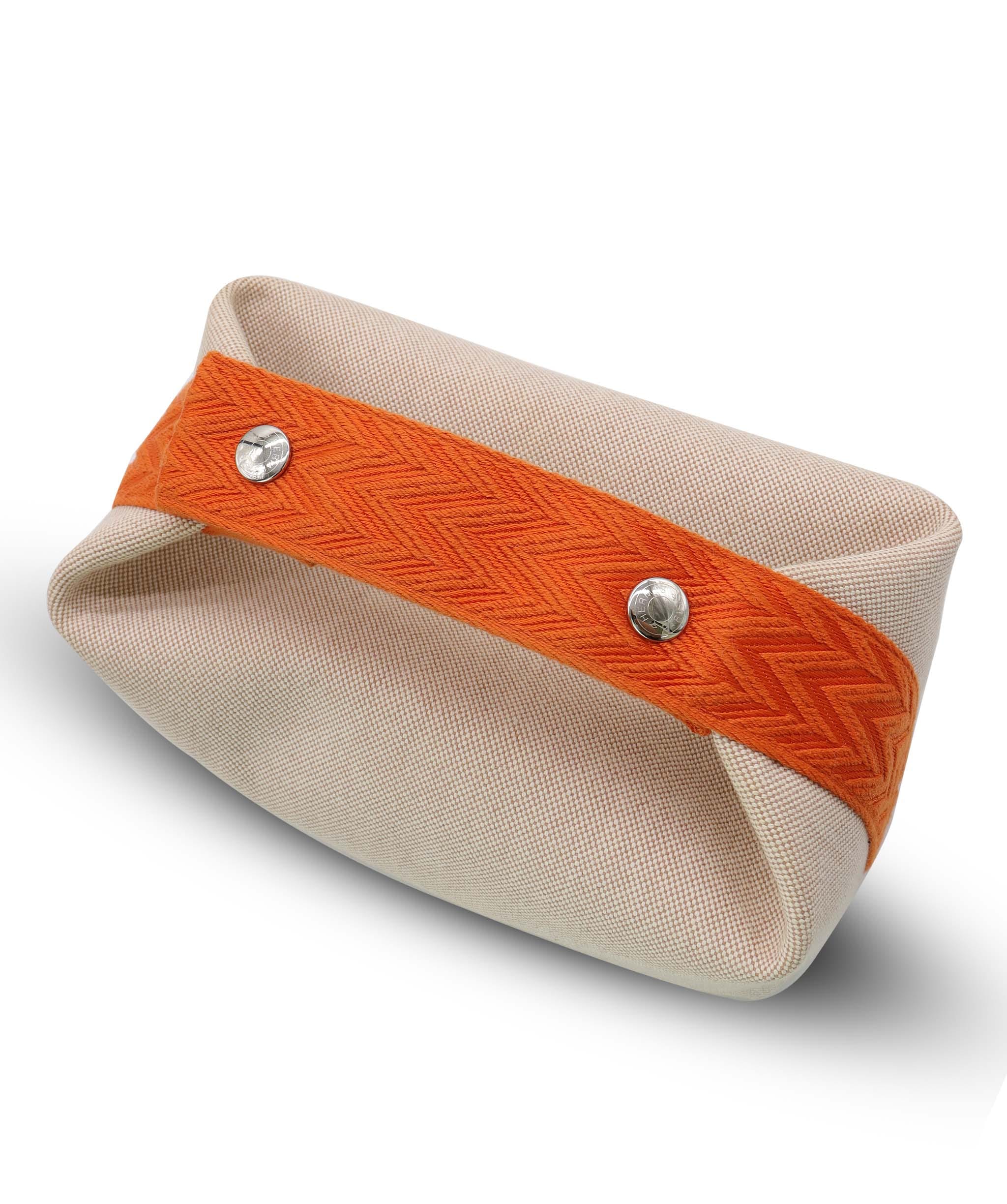 Hermès Hermes Orange Canvas Bride A Brac Top Handle AGC3555