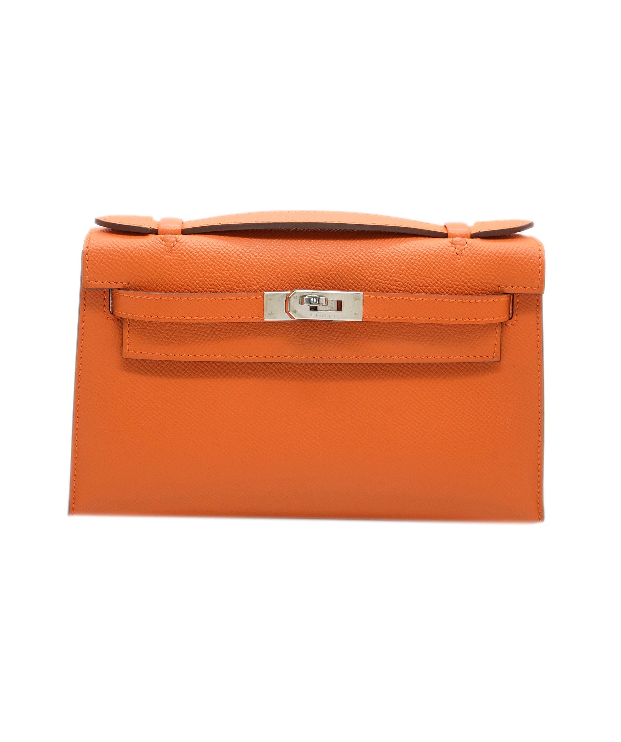 Hermès Hermès Orange Epsom Kelly Pochette with GHW - ASL10238