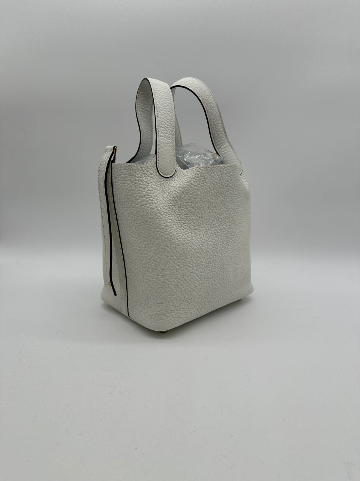 Hermès Hermès Picotin 18 New White Tourillion Clemence Gold Hardware