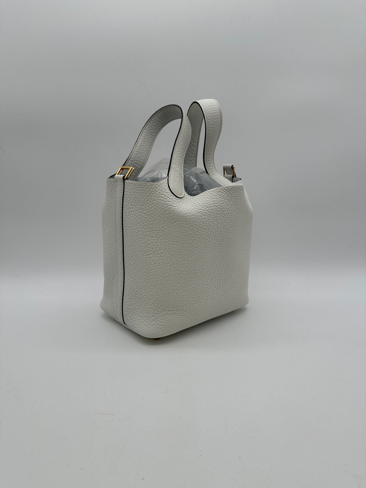 Hermès Hermès Picotin 18 New White Tourillion Clemence Gold Hardware