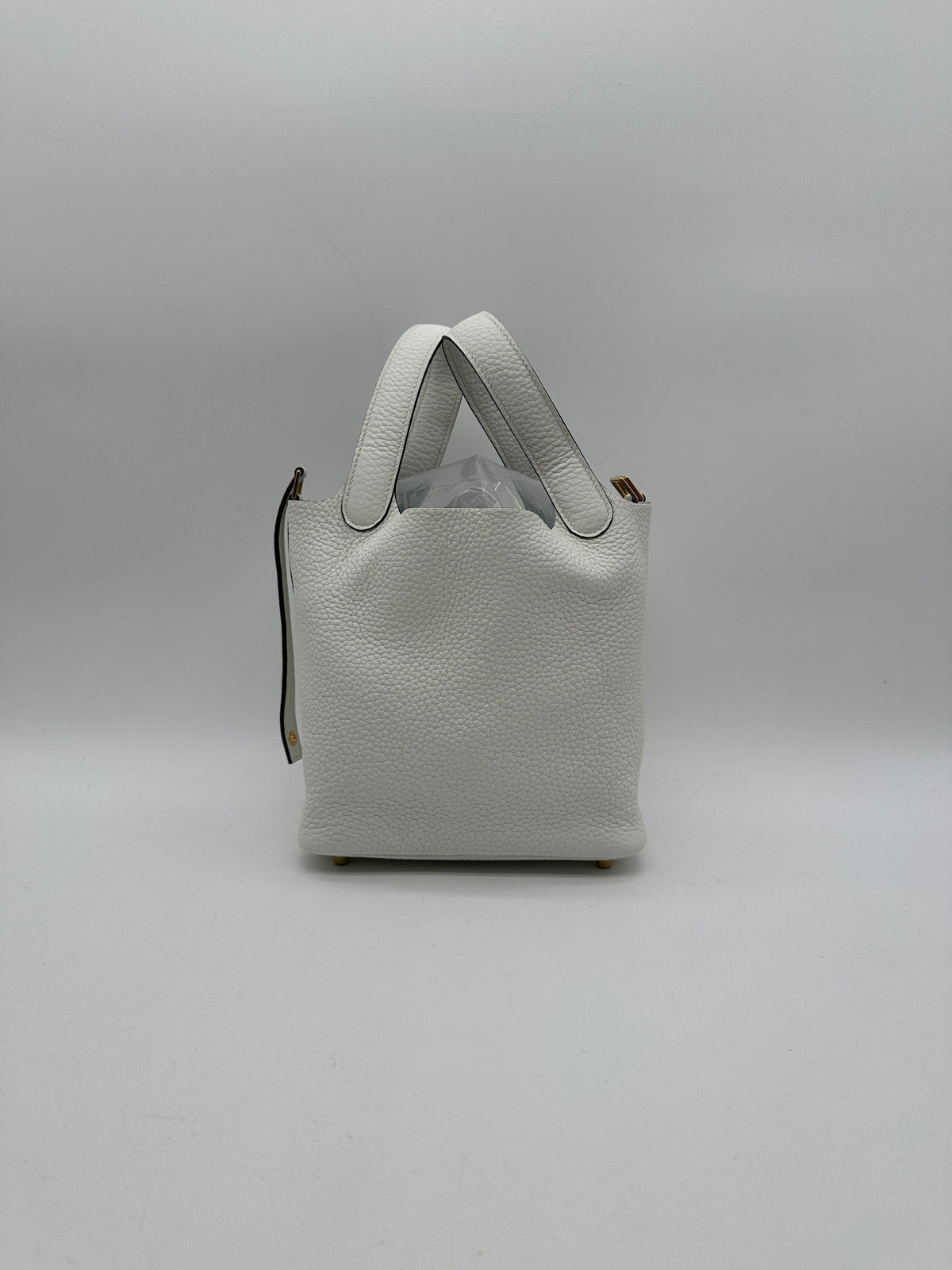 Hermès Hermès Picotin 18 New White Tourillion Clemence Gold Hardware