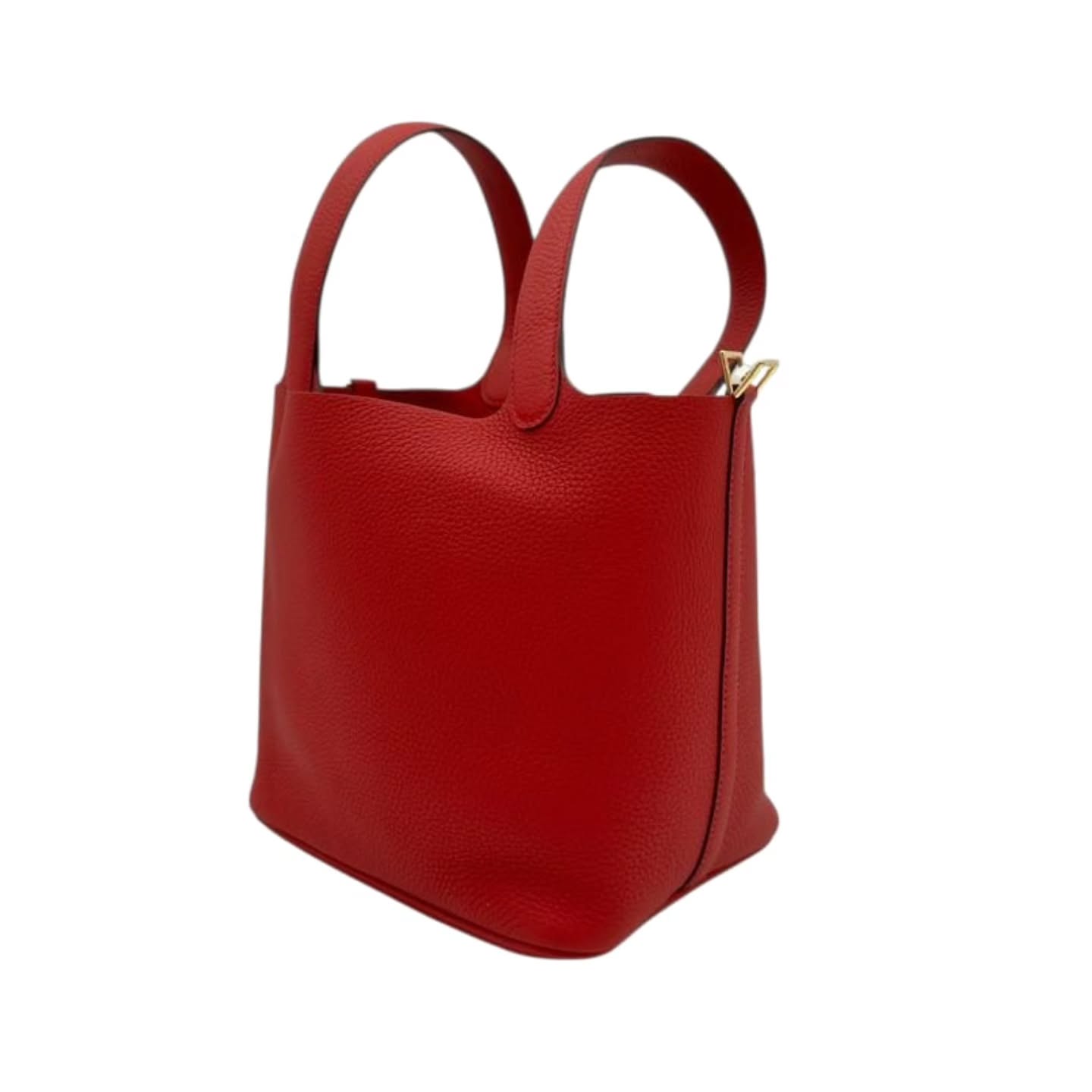 Hermès Hermès Picotin 22 Vermillon in Clemence Gold hardware SYC69FR