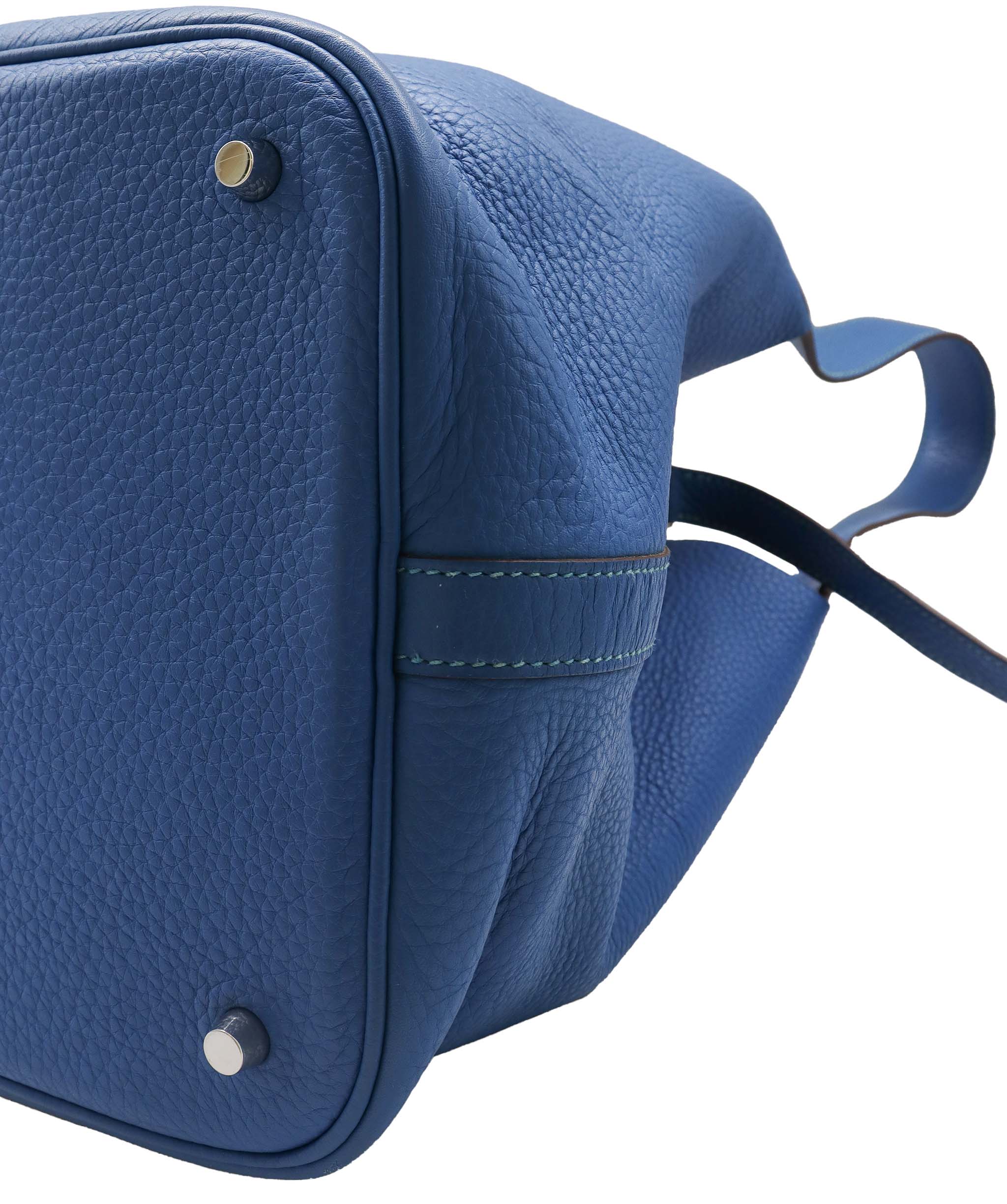 Hermès Hermes Picotin Lock 26 Blue Izmir Clemence PHW #O SKC1882