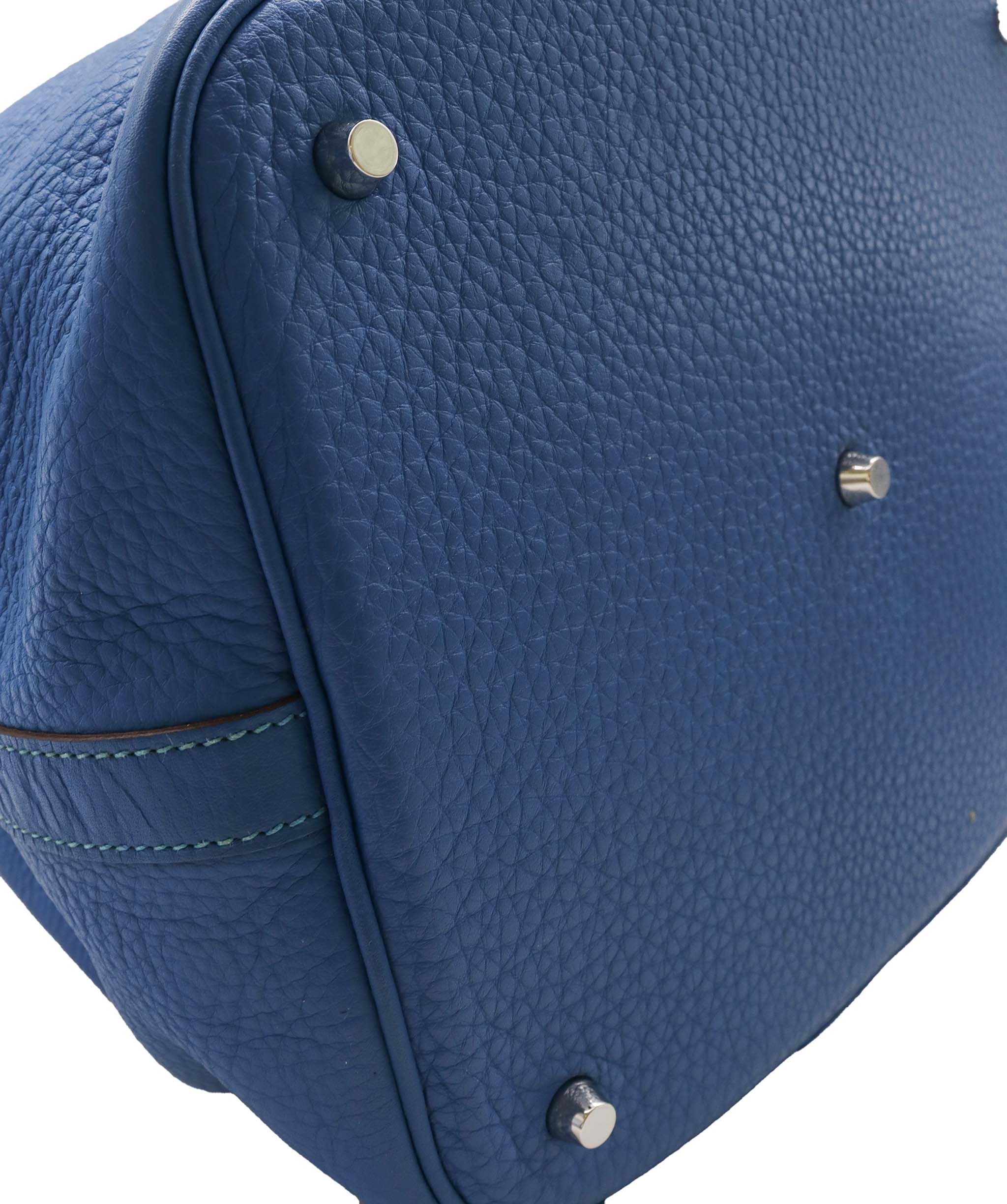 Hermès Hermes Picotin Lock 26 Blue Izmir Clemence PHW #O SKC1882