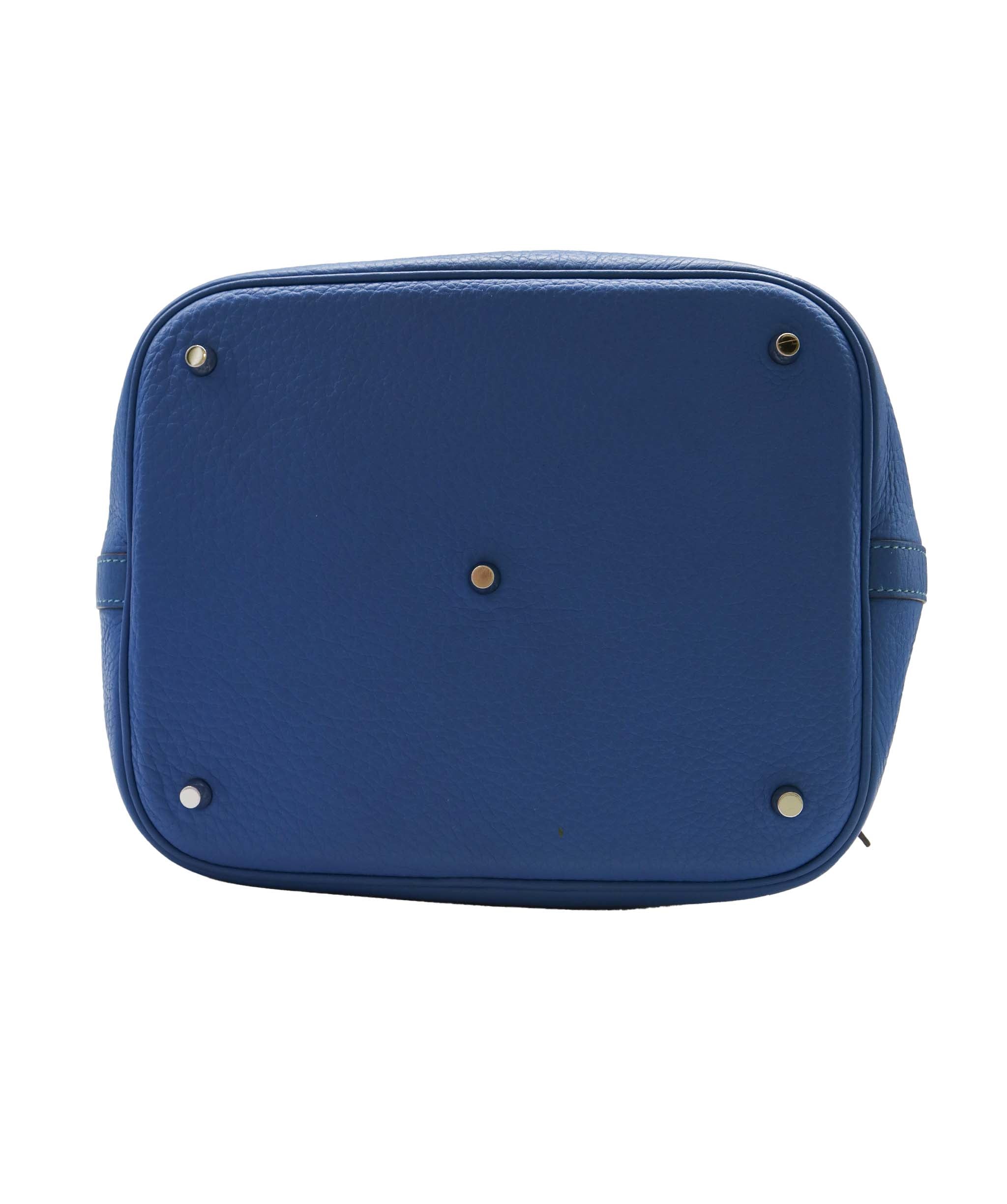 Hermès Hermes Picotin Lock 26 Blue Izmir Clemence PHW #O SKC1882