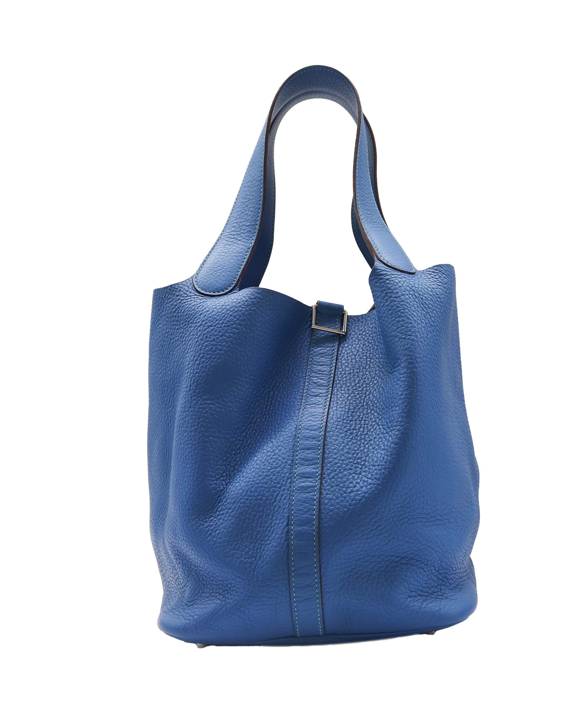 Hermès Hermes Picotin Lock 26 Blue Izmir Clemence PHW #O SKC1882