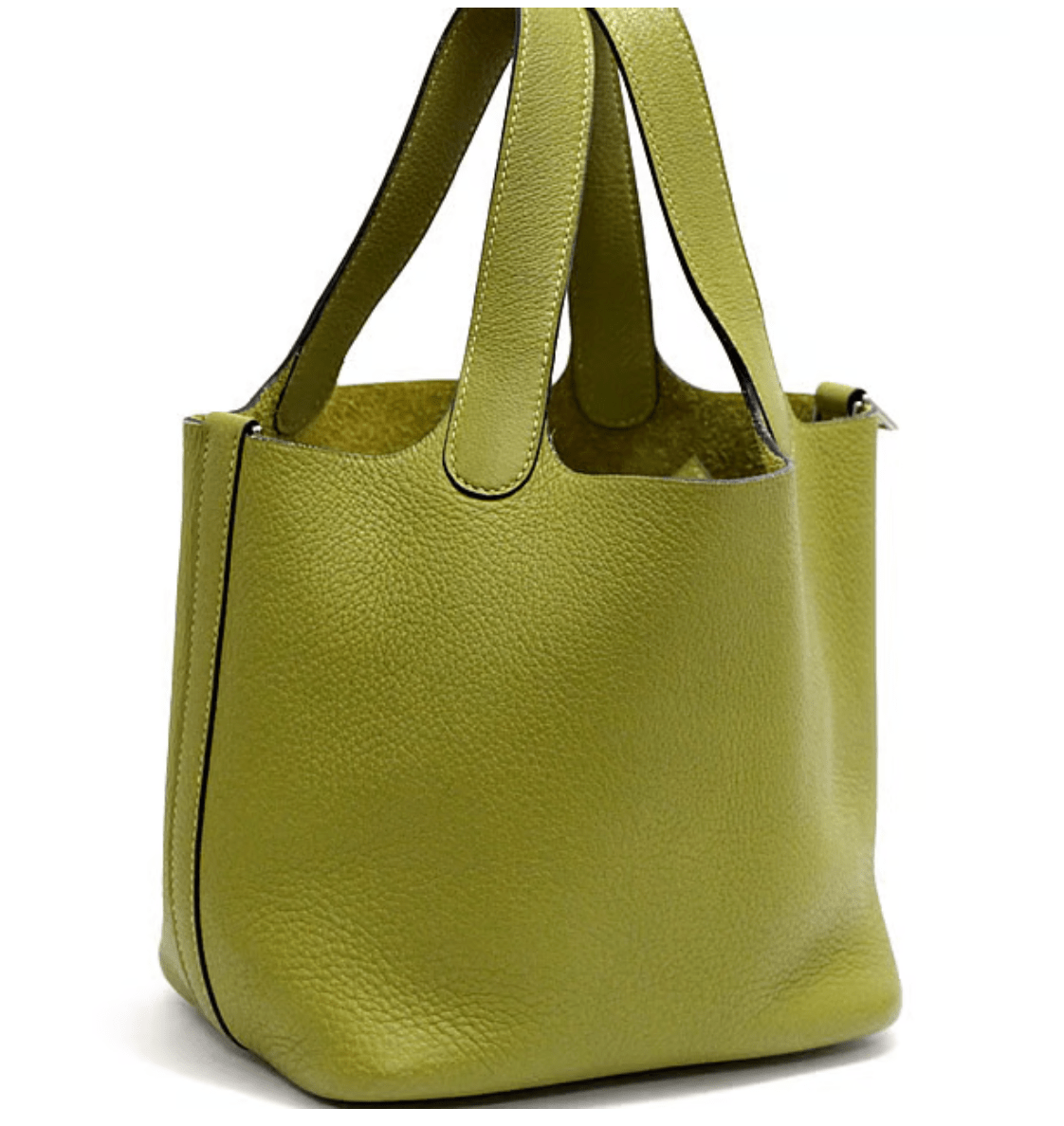 Hermès HERMES Picotin Lock PM Taurillon Clemence Leather Handbag Anis Green