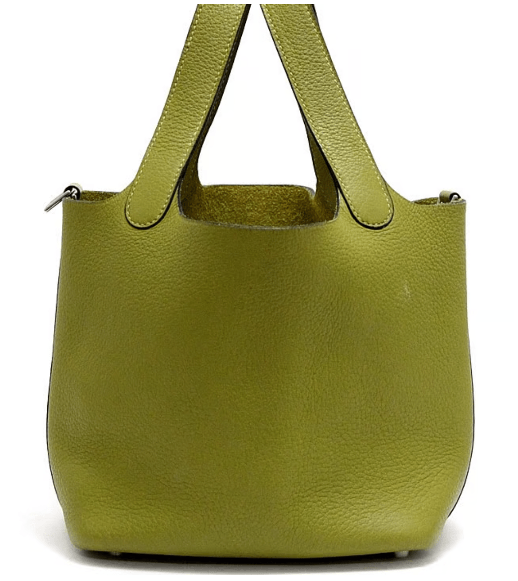 Hermès HERMES Picotin Lock PM Taurillon Clemence Leather Handbag Anis Green