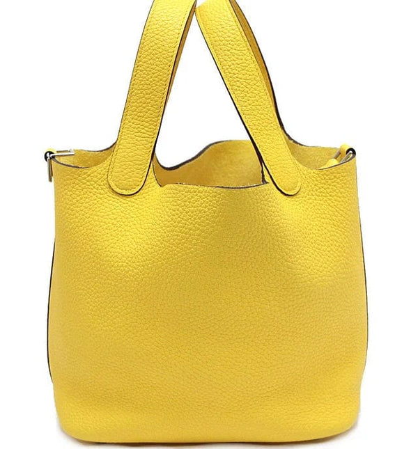 Hermès Hermès Picotin Lock PM Taurillon Clemence Leather Handbag Lime Y 2020 #12045 AJCSC1254