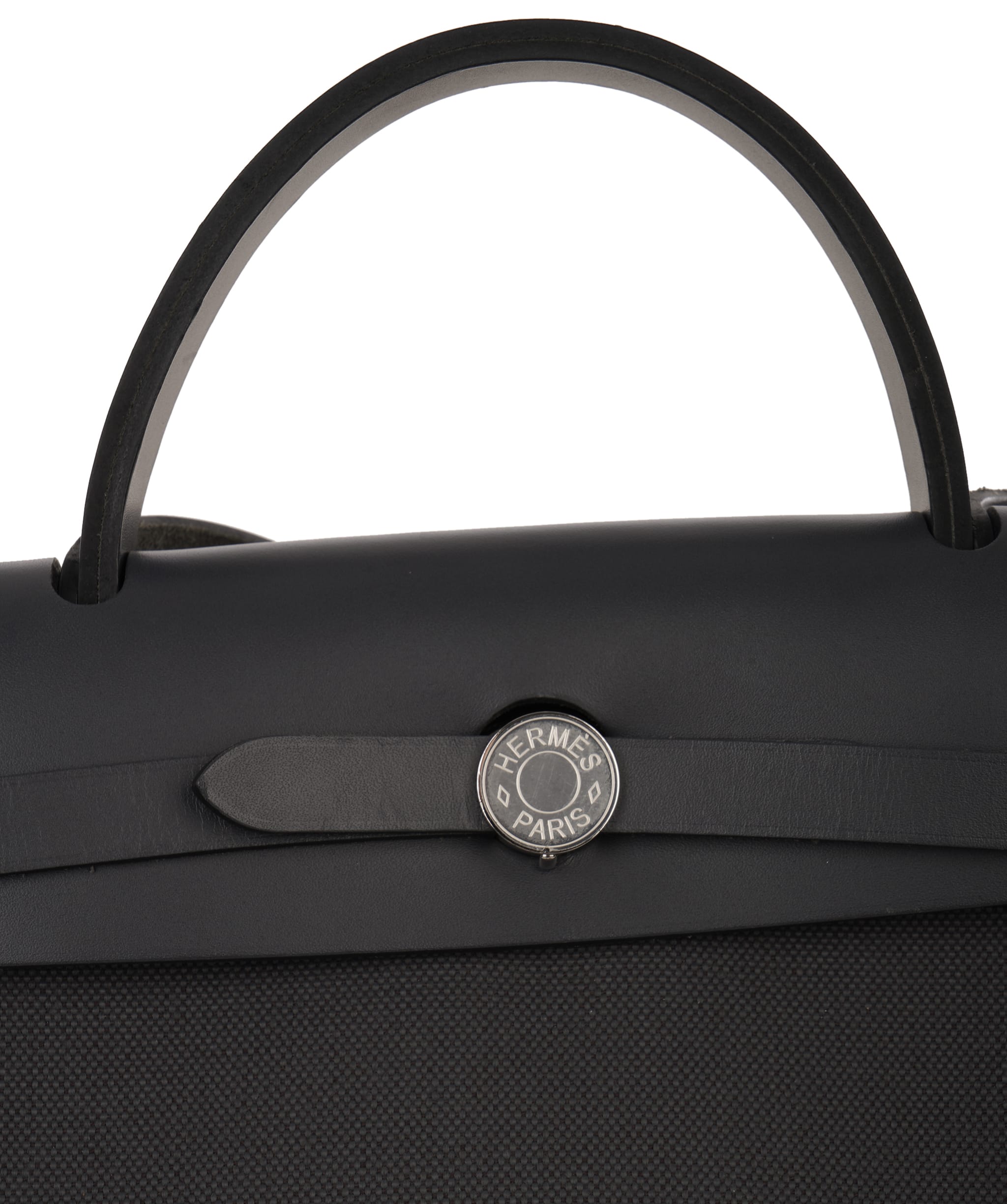 Hermès Hermes Preloved Herbag 31cm Ardoise toile with Noir hunter leather  ALC4148