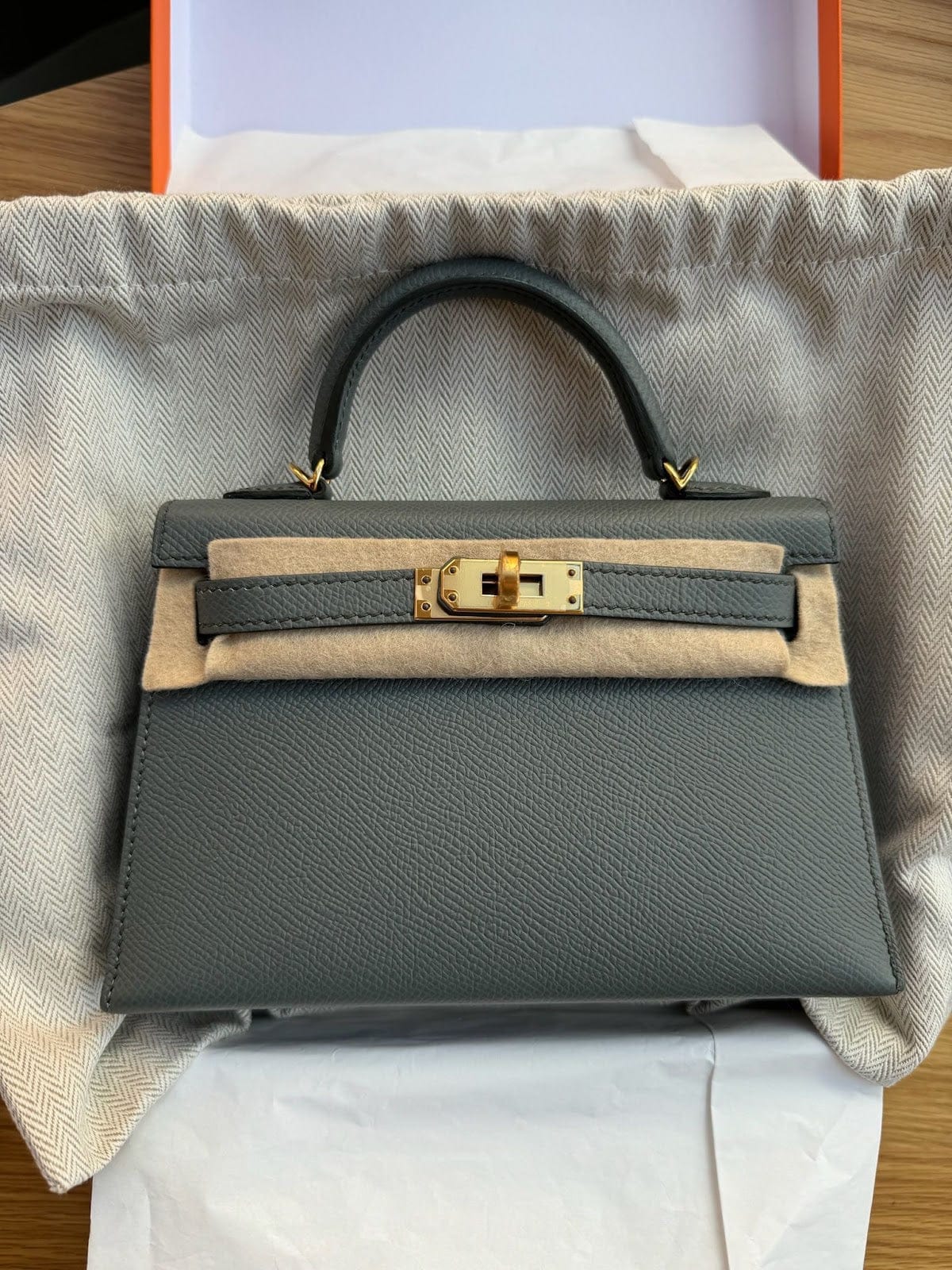 Hermès Hermes Preloved Mini Kelly Bleu Orage GHW Y Epsom ALTC0222