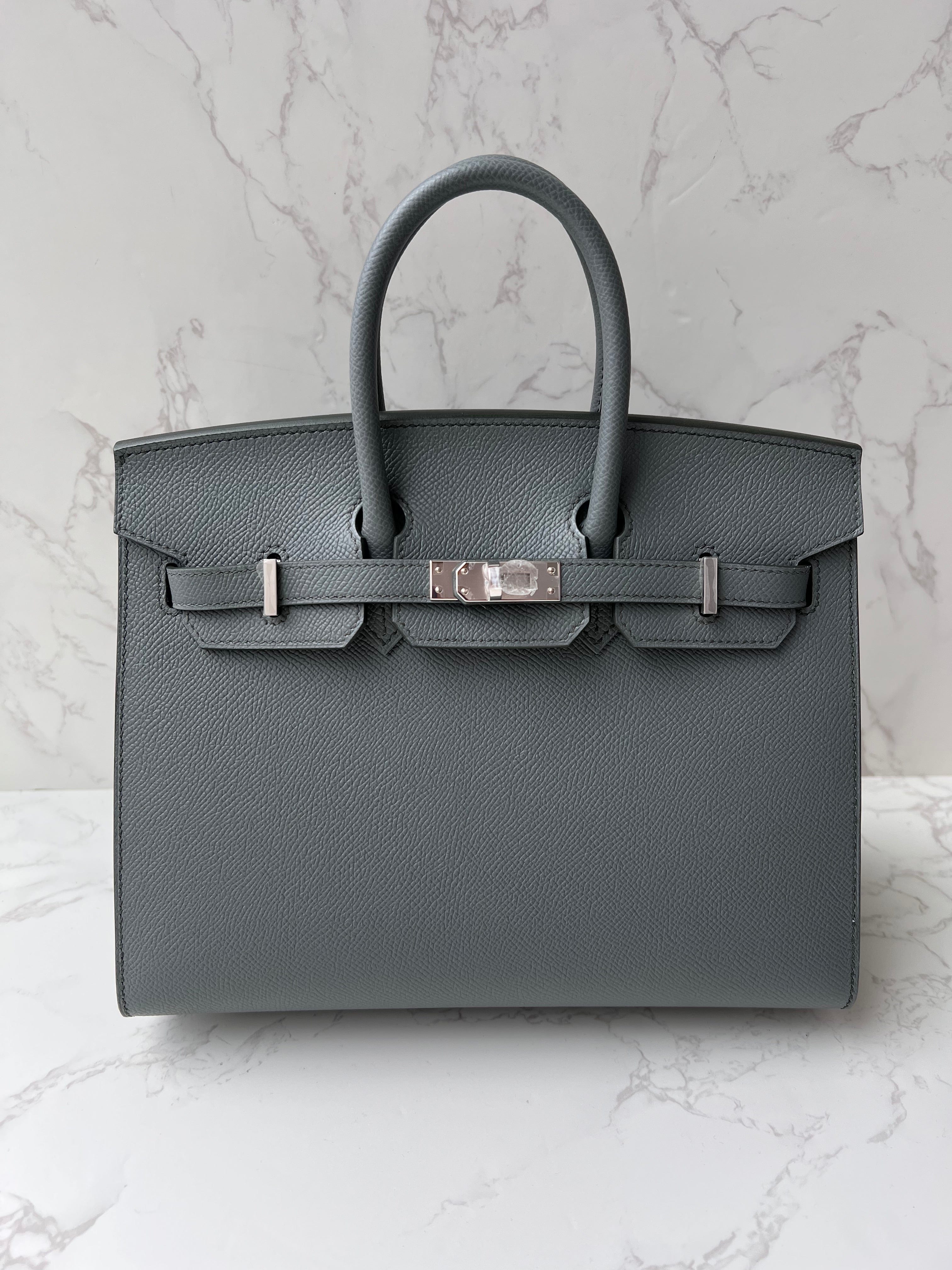 Hermès Hermes Sellier Birkin 25 Vert Amande PHW #W SYCYR363