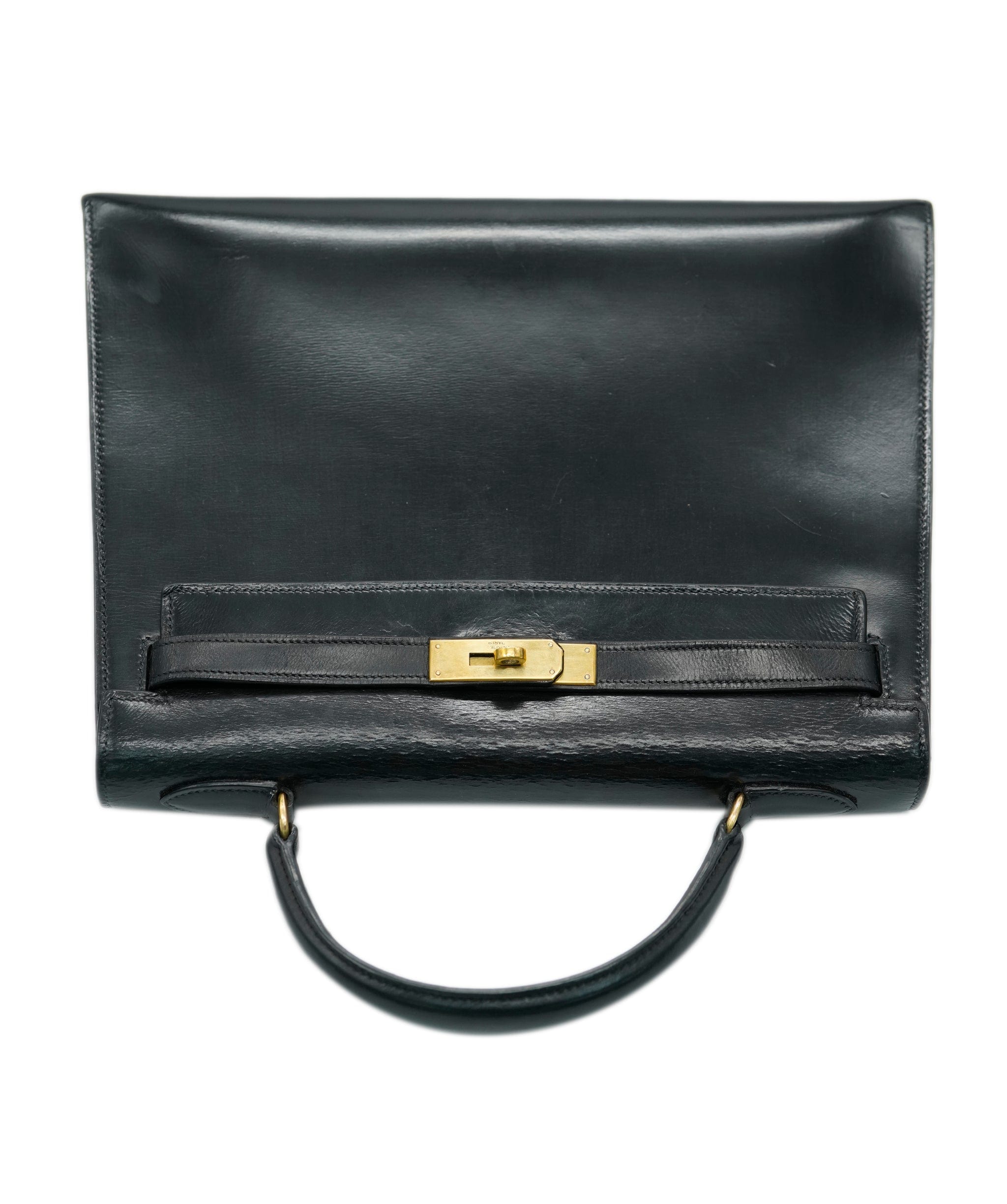 Hermès Hermes Vintage 1960 Kelly 32 Black Box Sellier With GHW  ALC1532