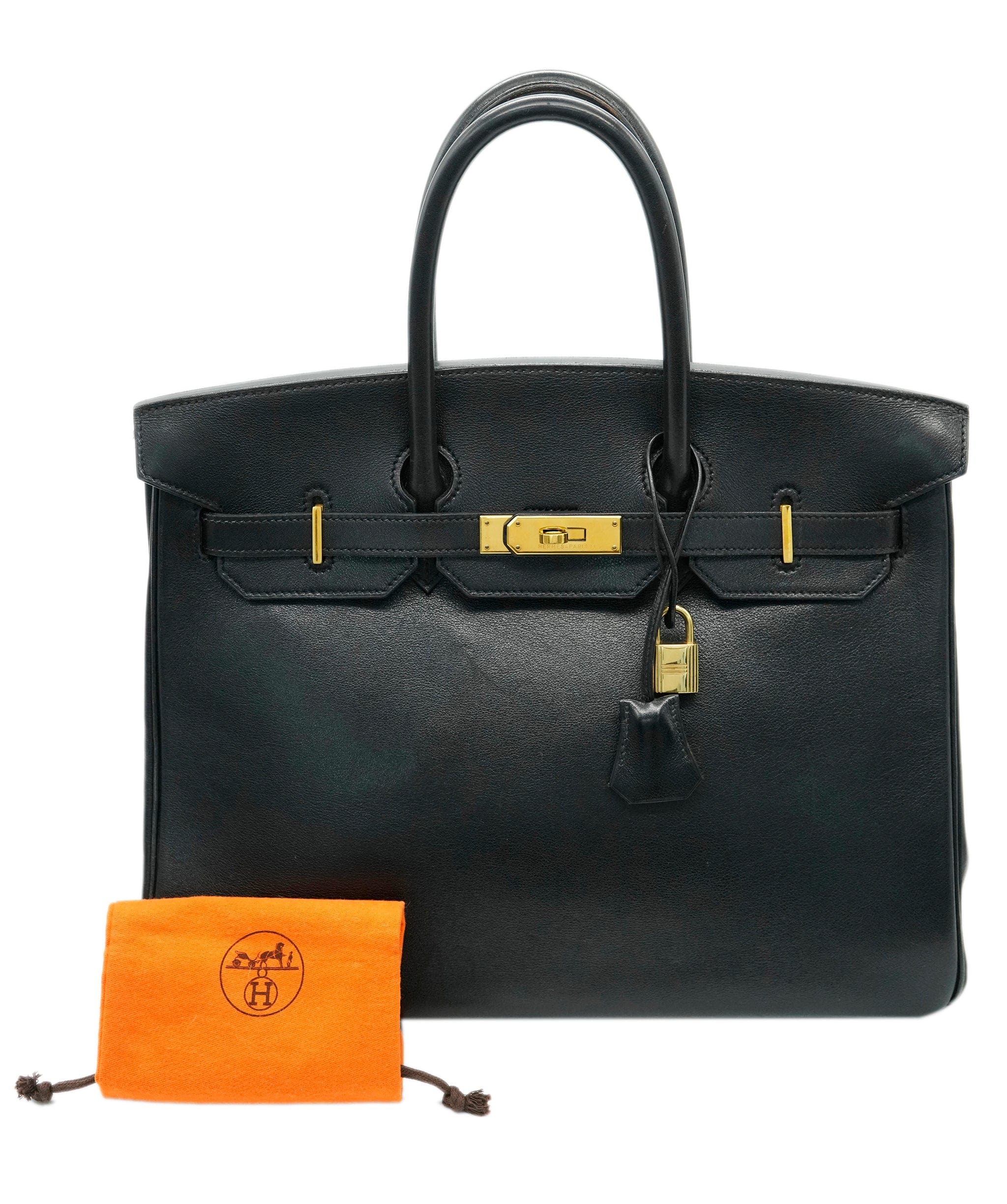 Hermès Hermès Vintage Birkin 35 Black Gulliver GHW #Y ASC4920