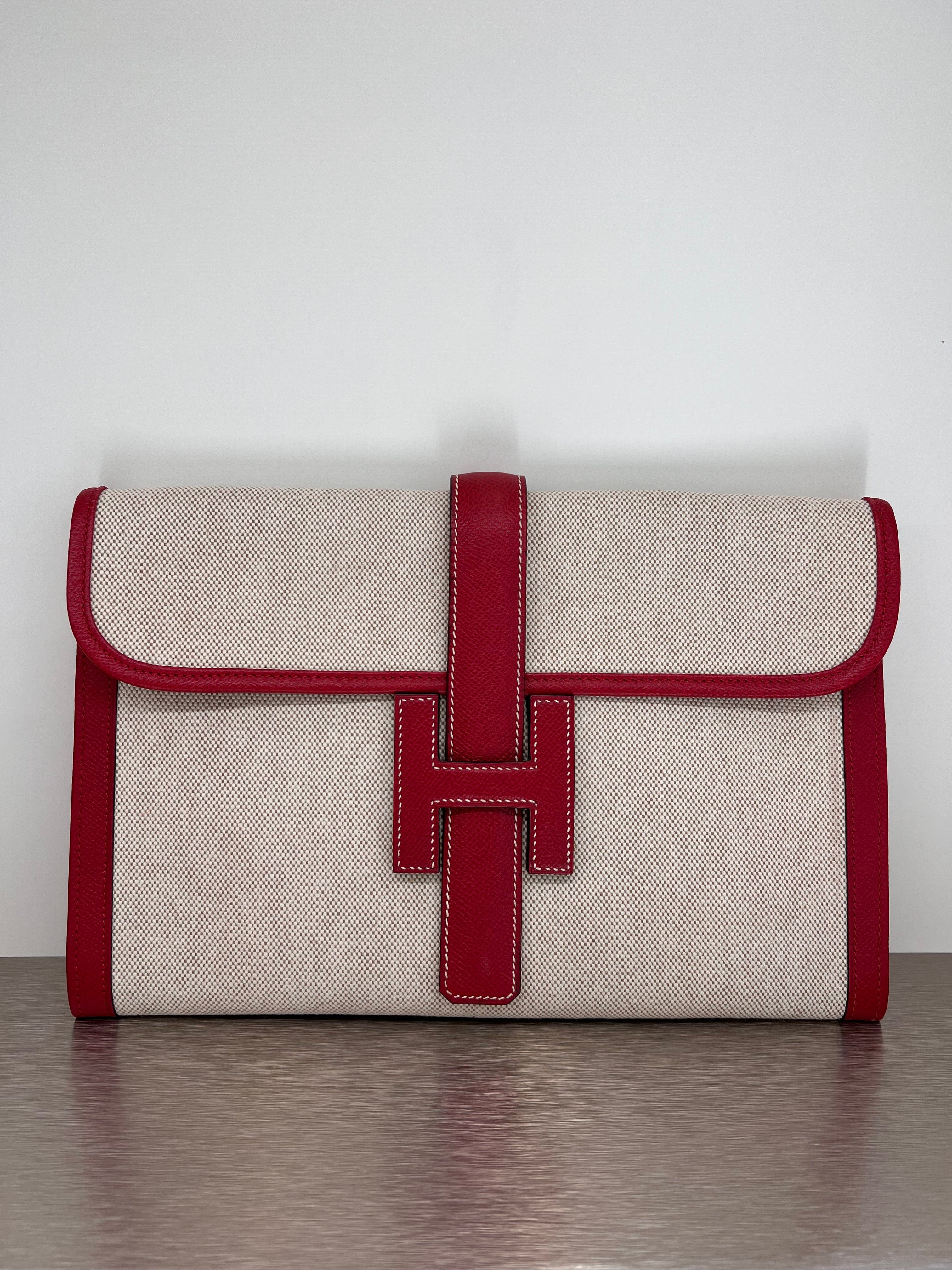Hermès Hermes vintage jige red canvas SKC8088X