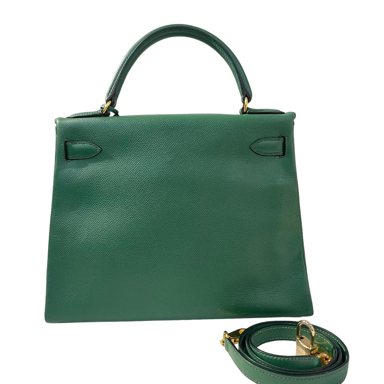 Hermès Hernes Kelly 28 Vert Claire Courchevel GHW #U 90191311