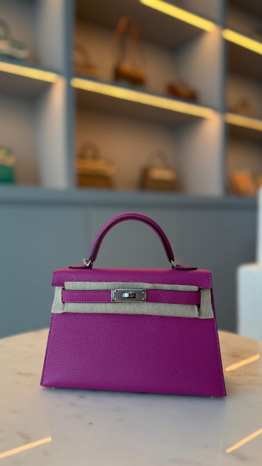 Hermès Kelly 20 Magnolia Chevre with Palladium Hardware AGC3195