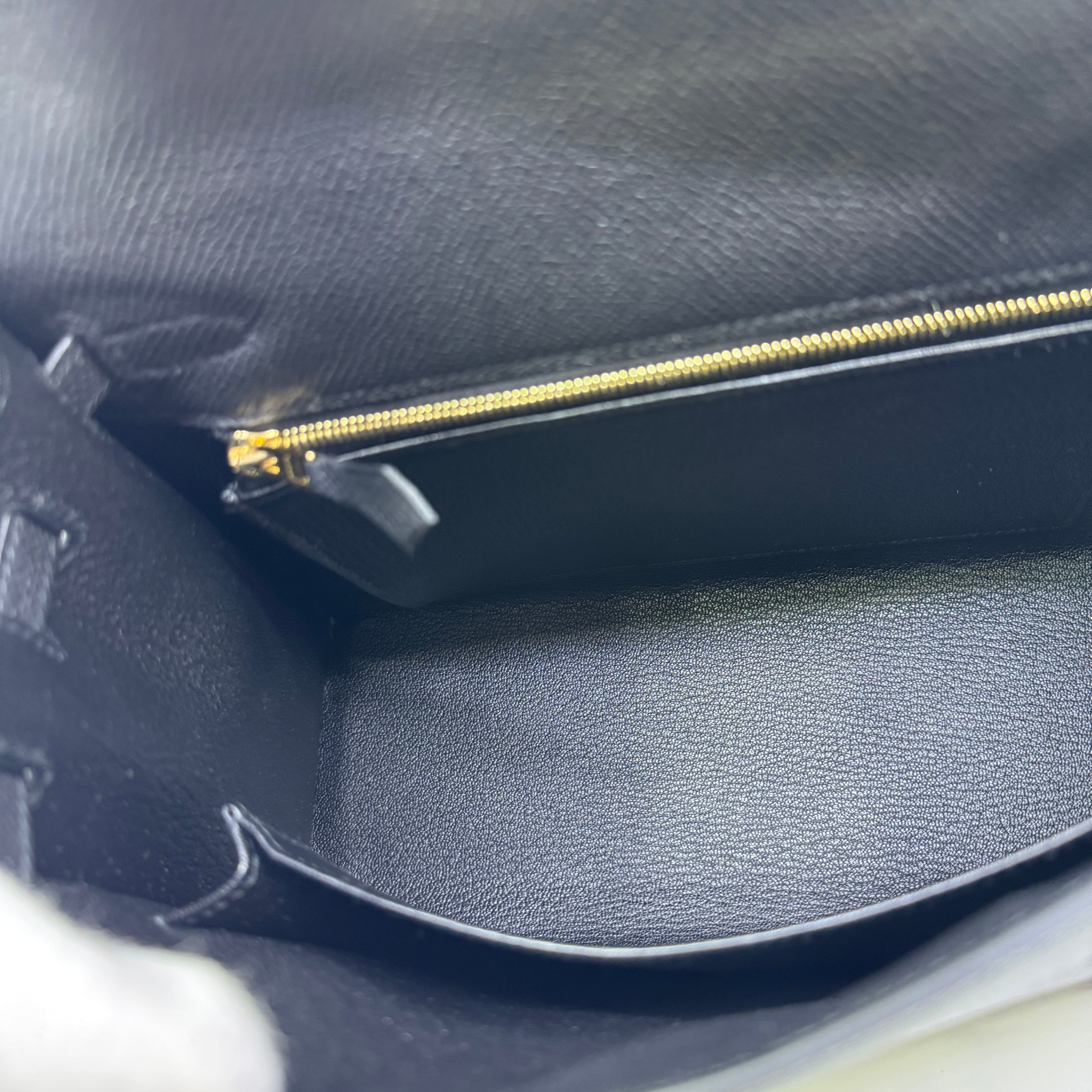 Hermès Kelly25 Black Epsom GHW K B-325910
