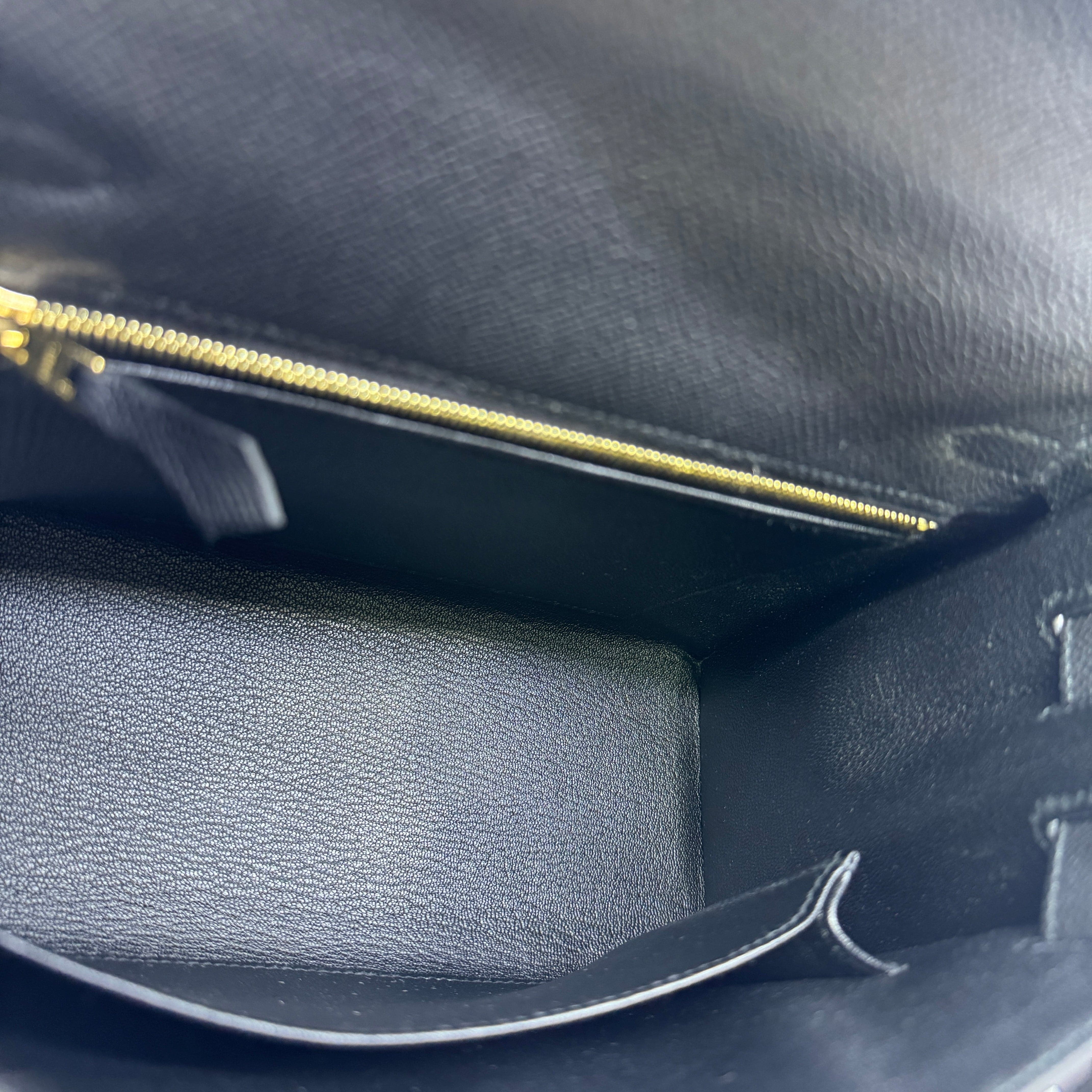 Hermès Kelly25 Black Epsom GHW K B-325910