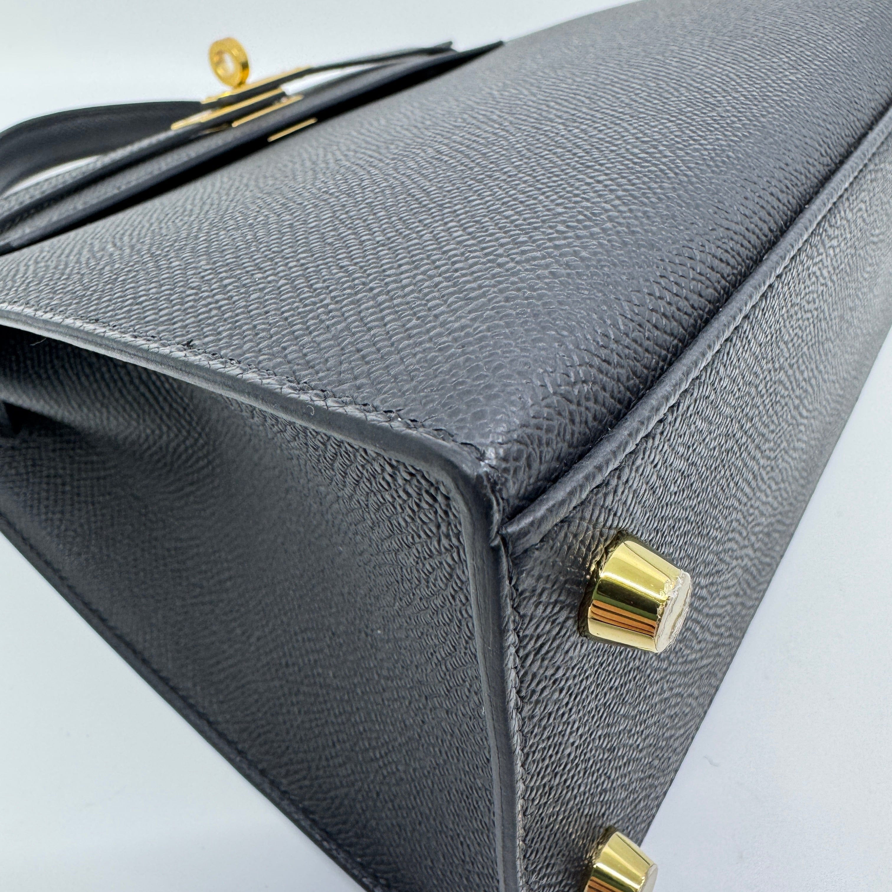 Hermès Kelly25 Black Epsom GHW K B-325910