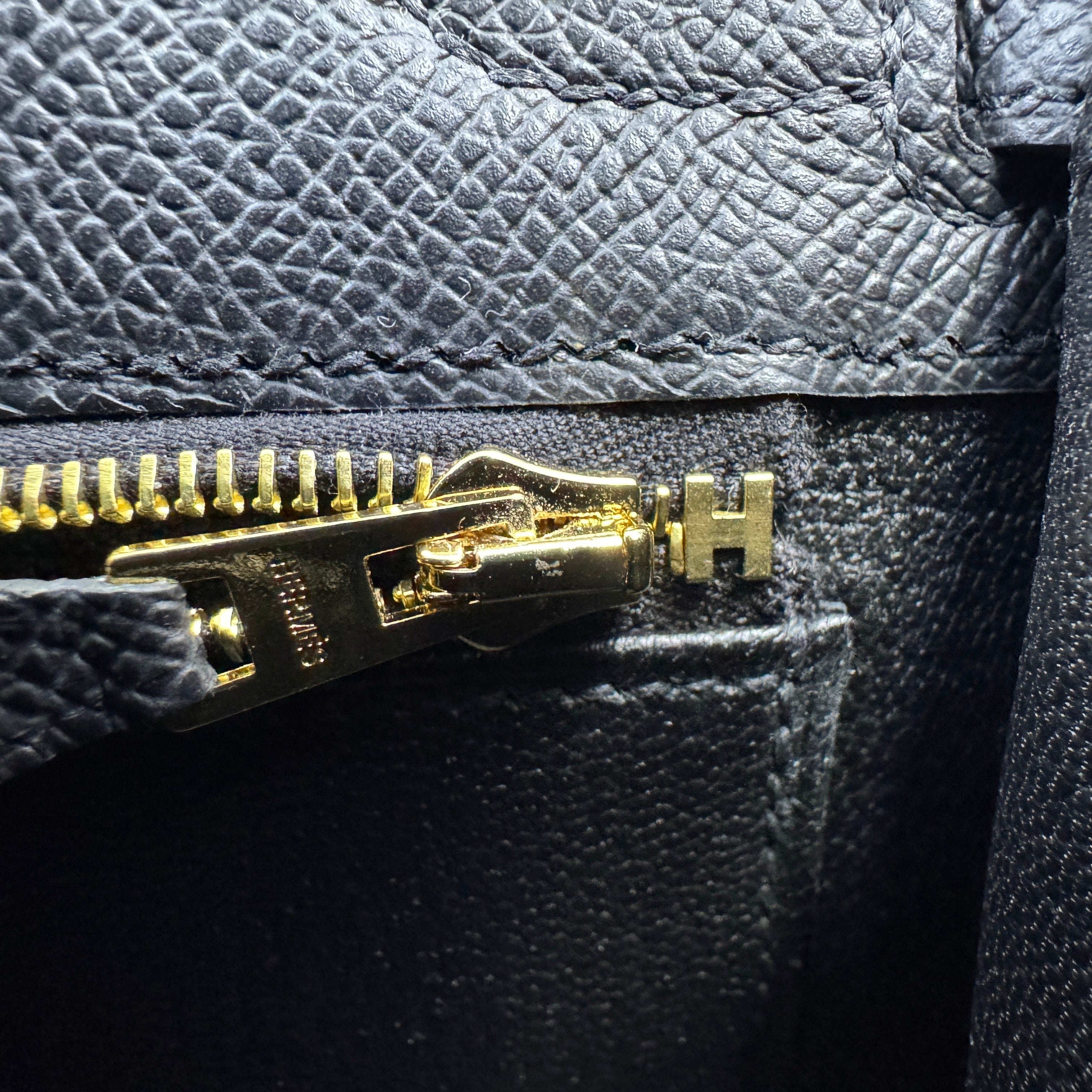 Hermès Kelly25 Black Epsom GHW K B-325910