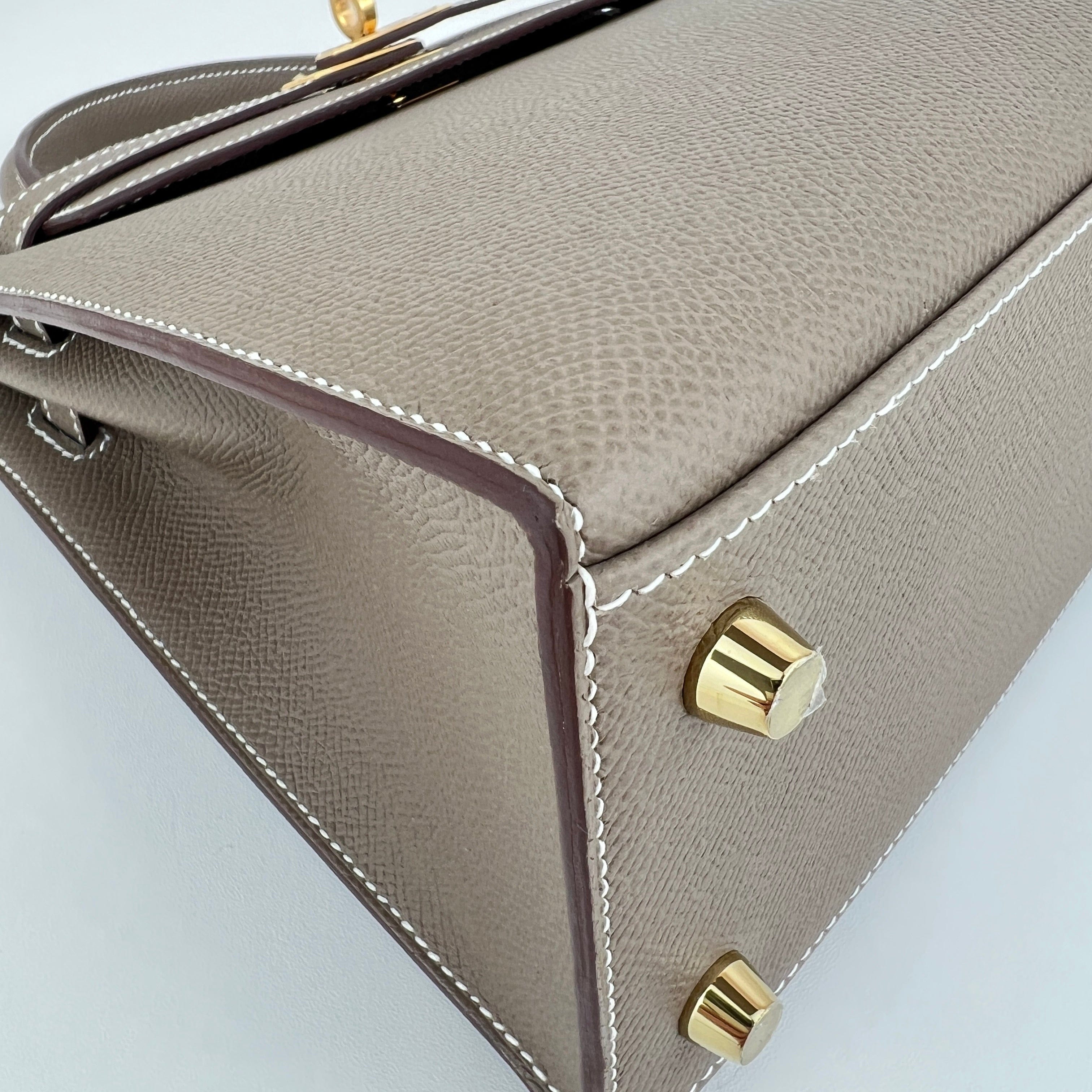 Hermès Kelly25 Etoupe Epsom GHW K B-334277