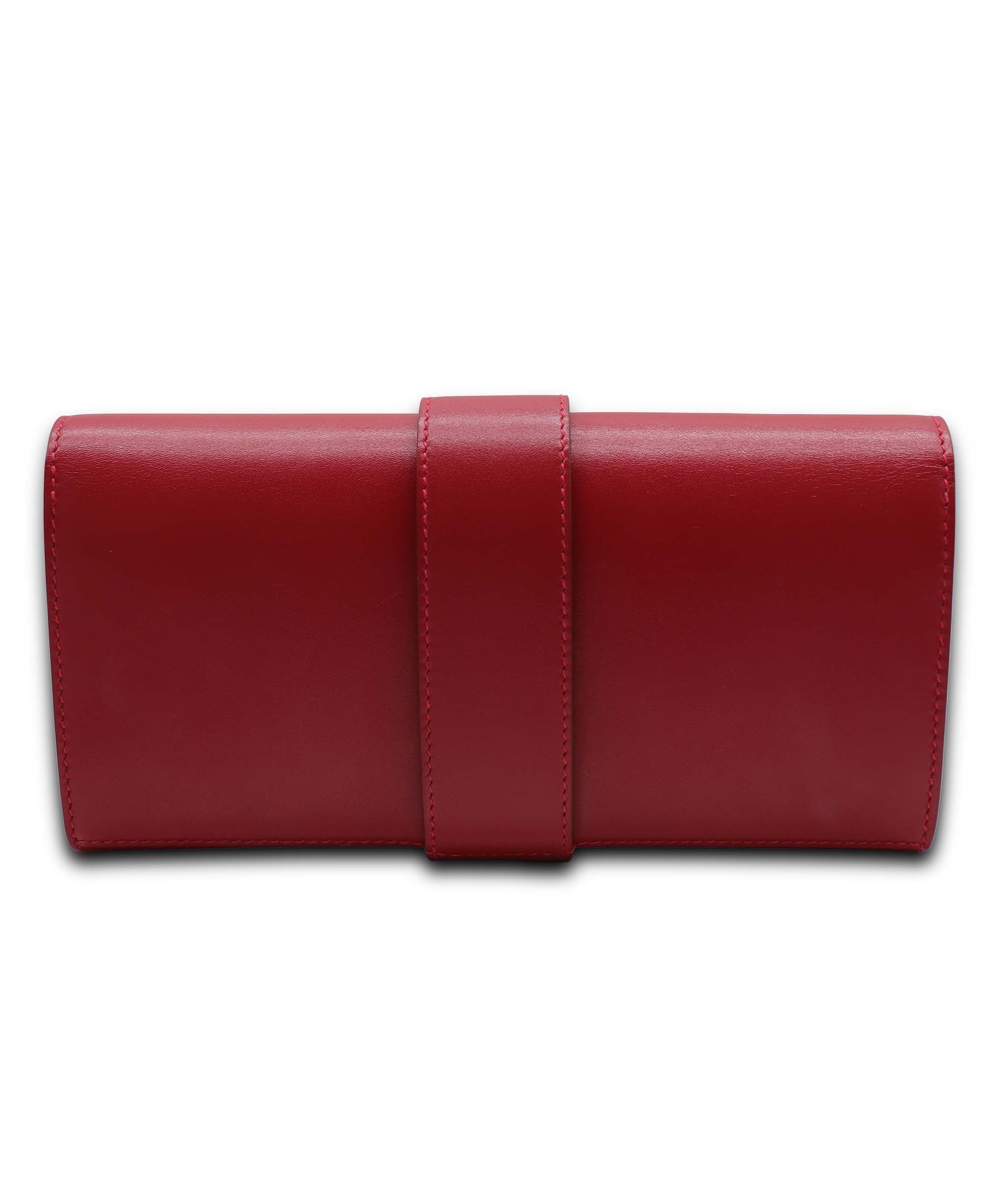 Hermès Medor Clutch Rouge Vif Swift GHW DXBS6180