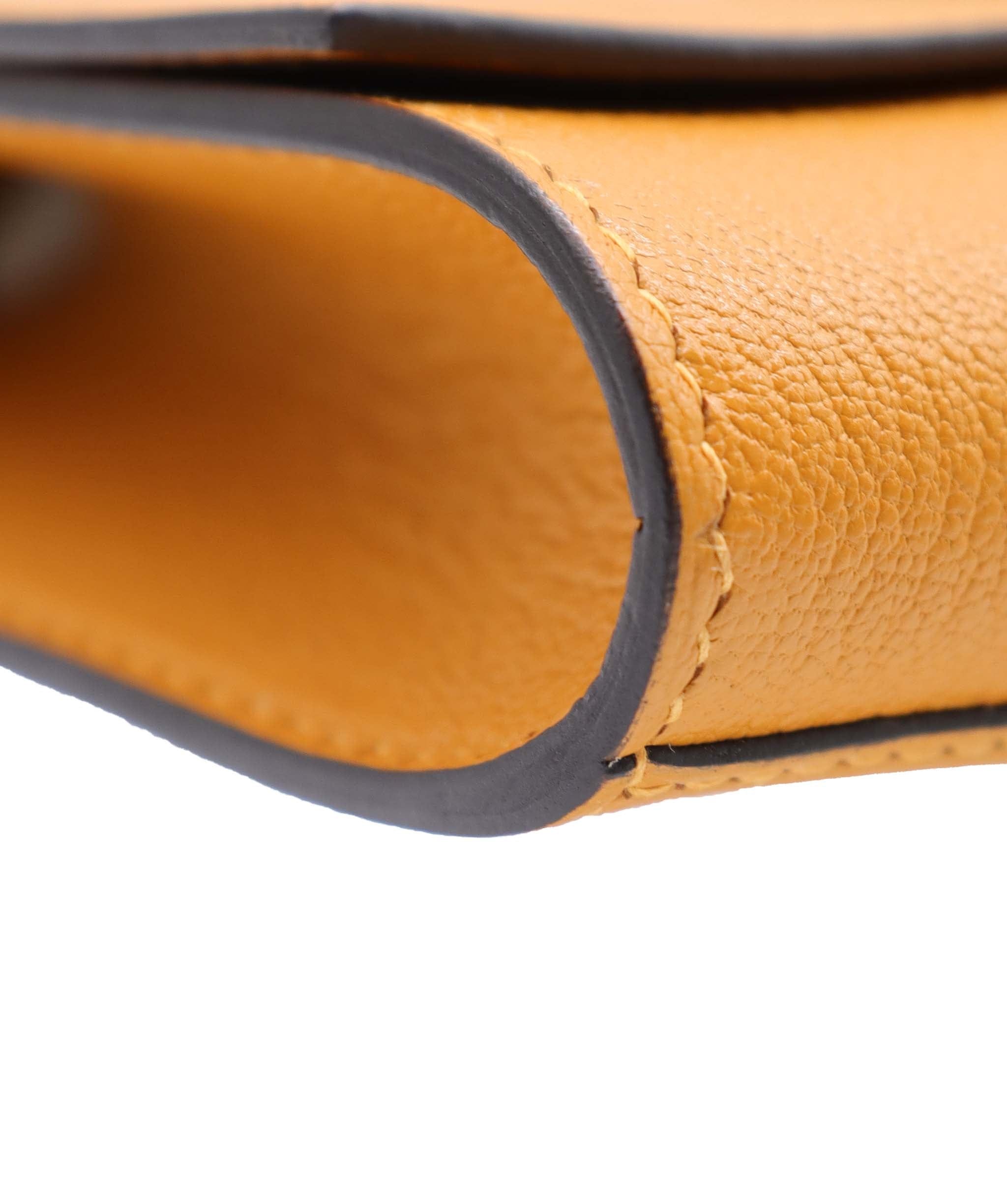 Hermès Medor Jaune Chèvre PHW Stamp X DXBS6085