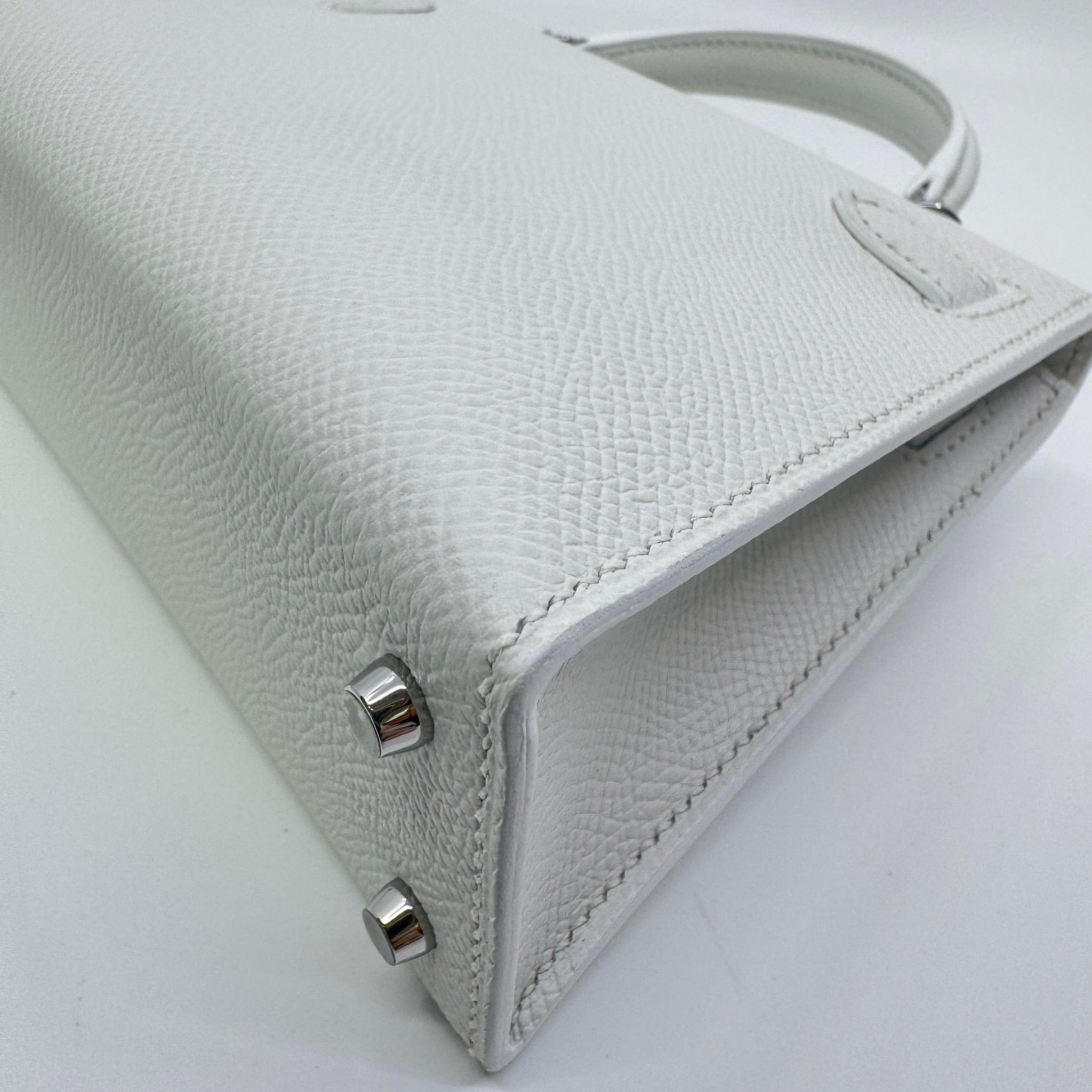 Hermès Mini kelly New white Epsom PHW K B-332753