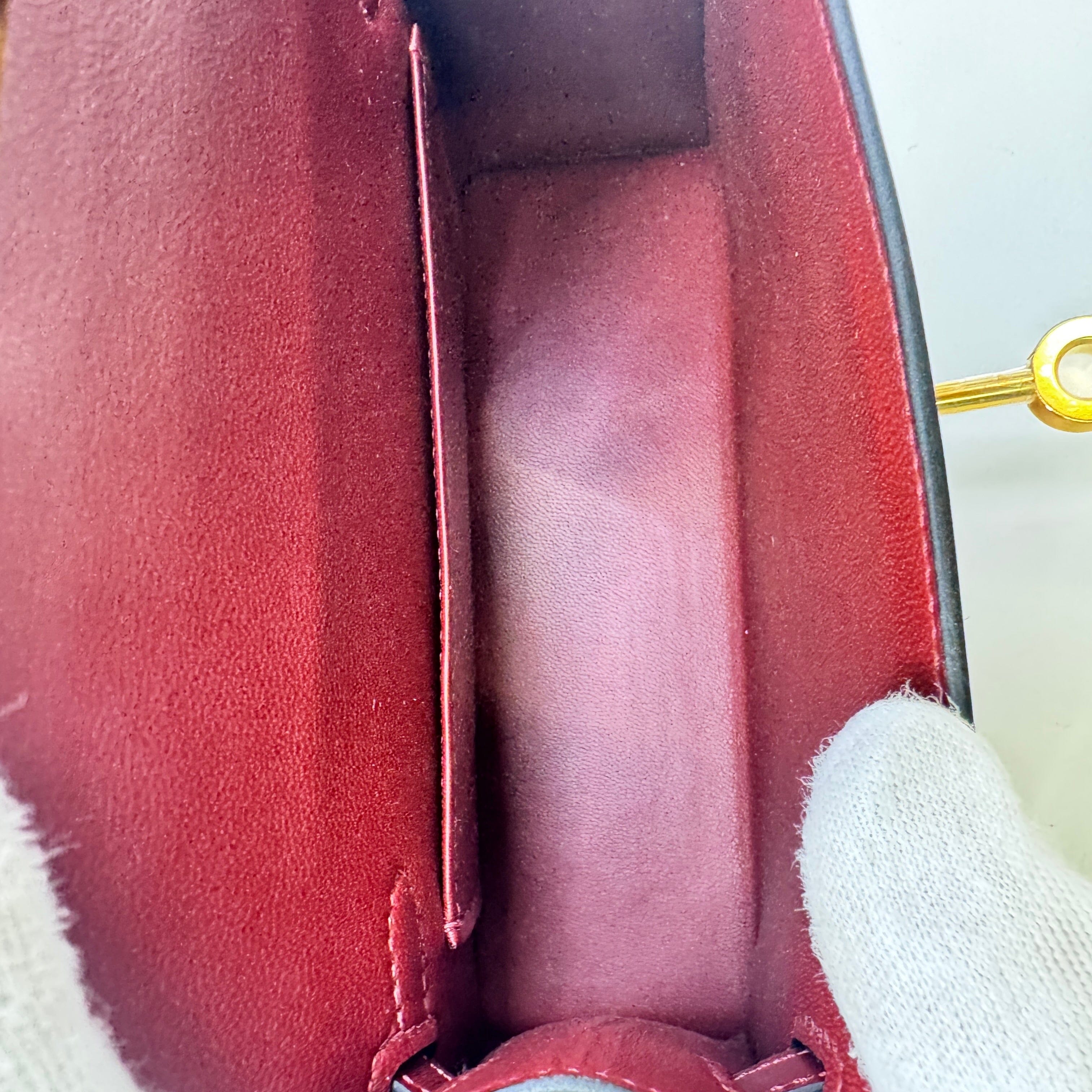 Hermès Mini kelly Rouge H Box calf GHW W B-332517