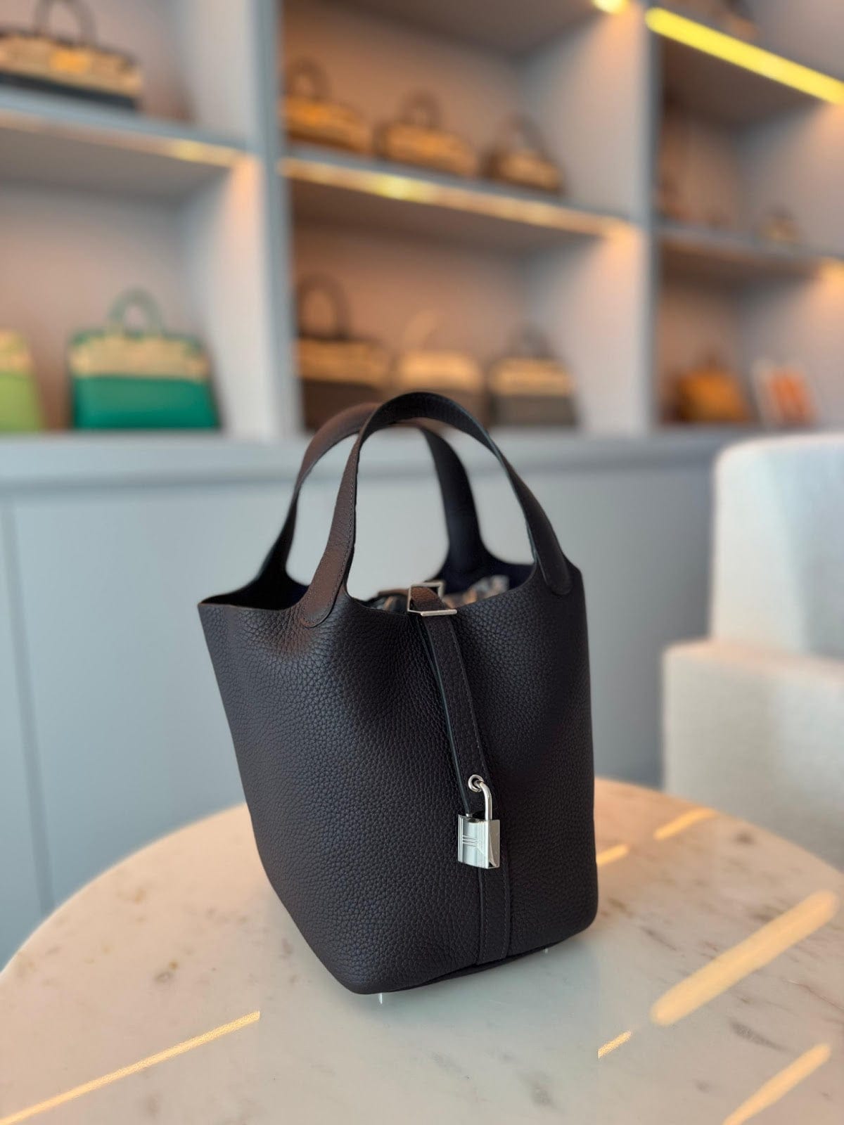 Hermès Picotin 18 Prunoir	Clemence with Palladium Hardware AGC3217