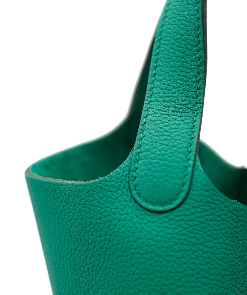 Hermes Picotin 18cm Taurillon Maurice Leather/ Vert Jad