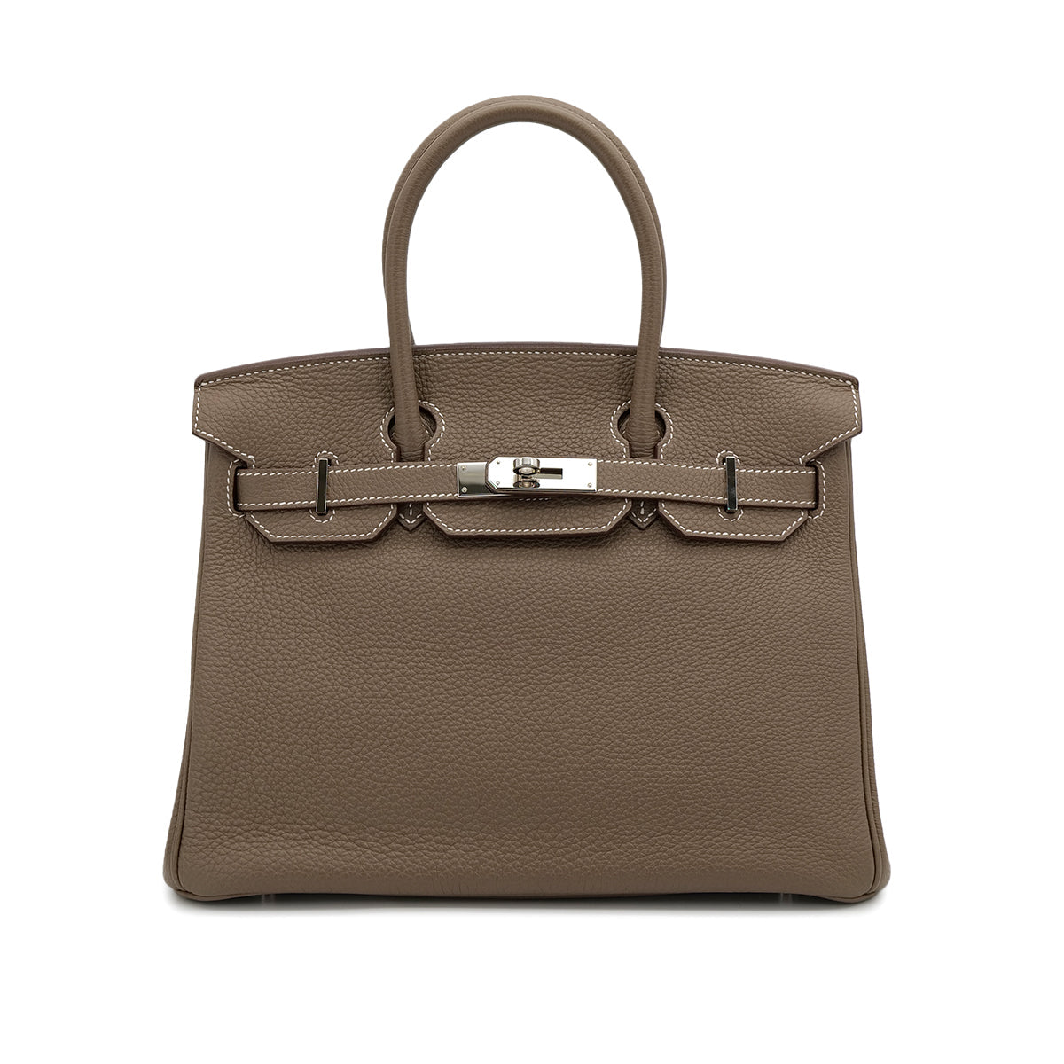 HERMES BIRKIN 30 ETOUPE TOGO HAND BAG R PALLADIUM HARDWARE 90310322 - PURPOSE