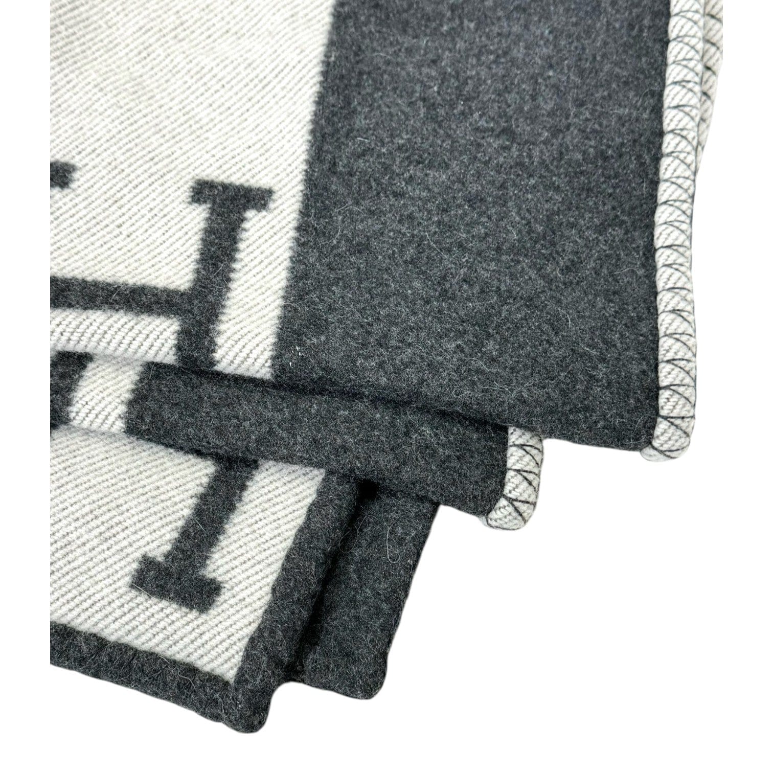 Hermes Hermes Avalon Throw Wool Blanket Black