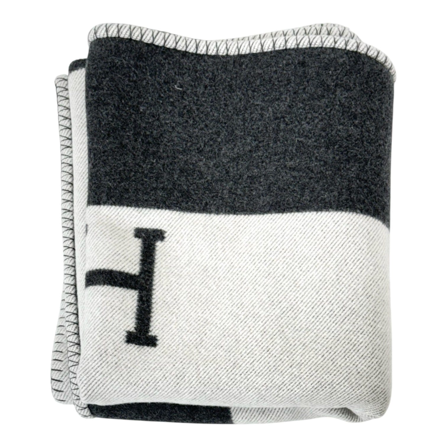 Hermes Hermes Avalon Throw Wool Blanket Black