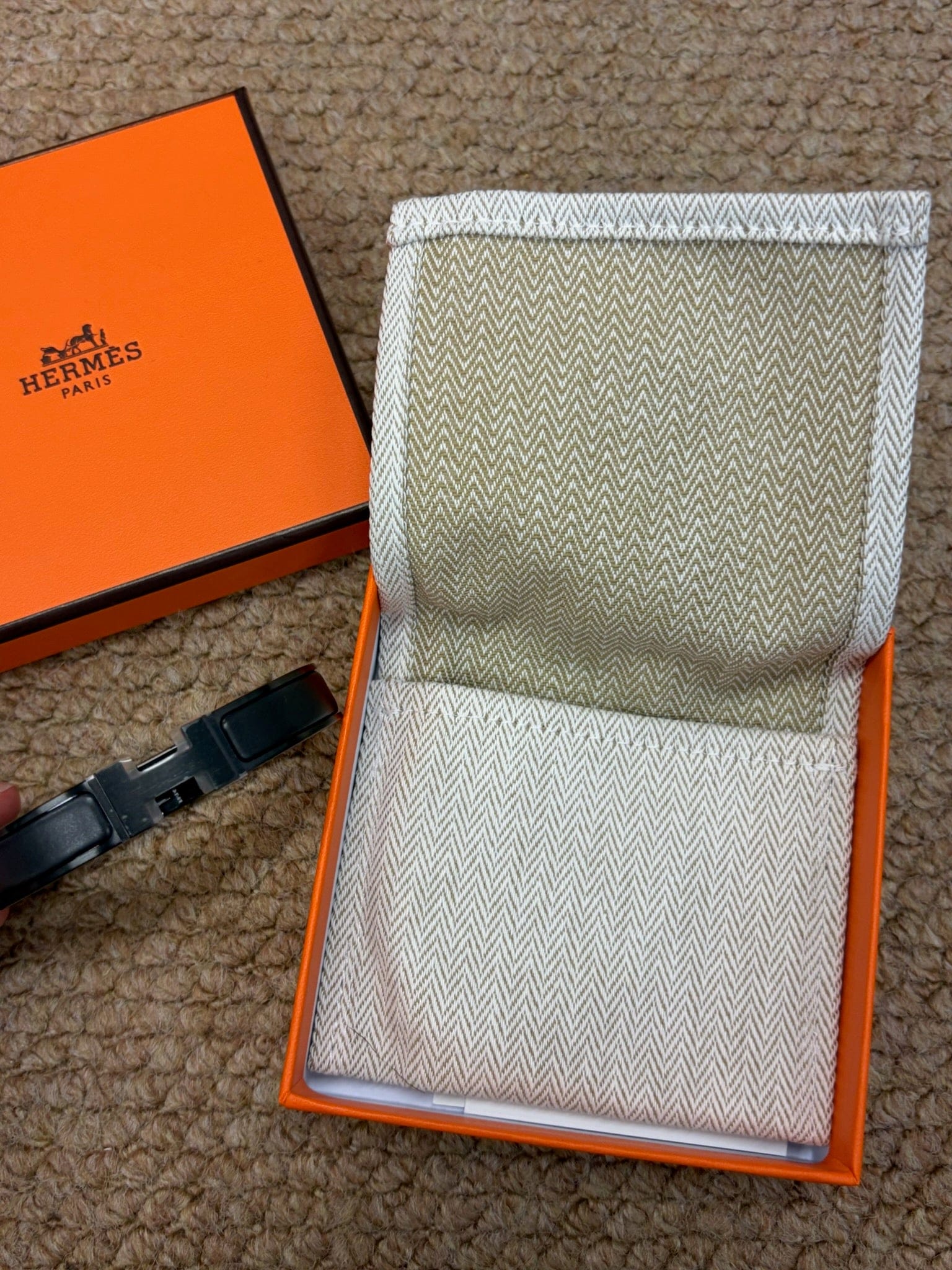 Hermès Hermès Black H Bracelet With Box