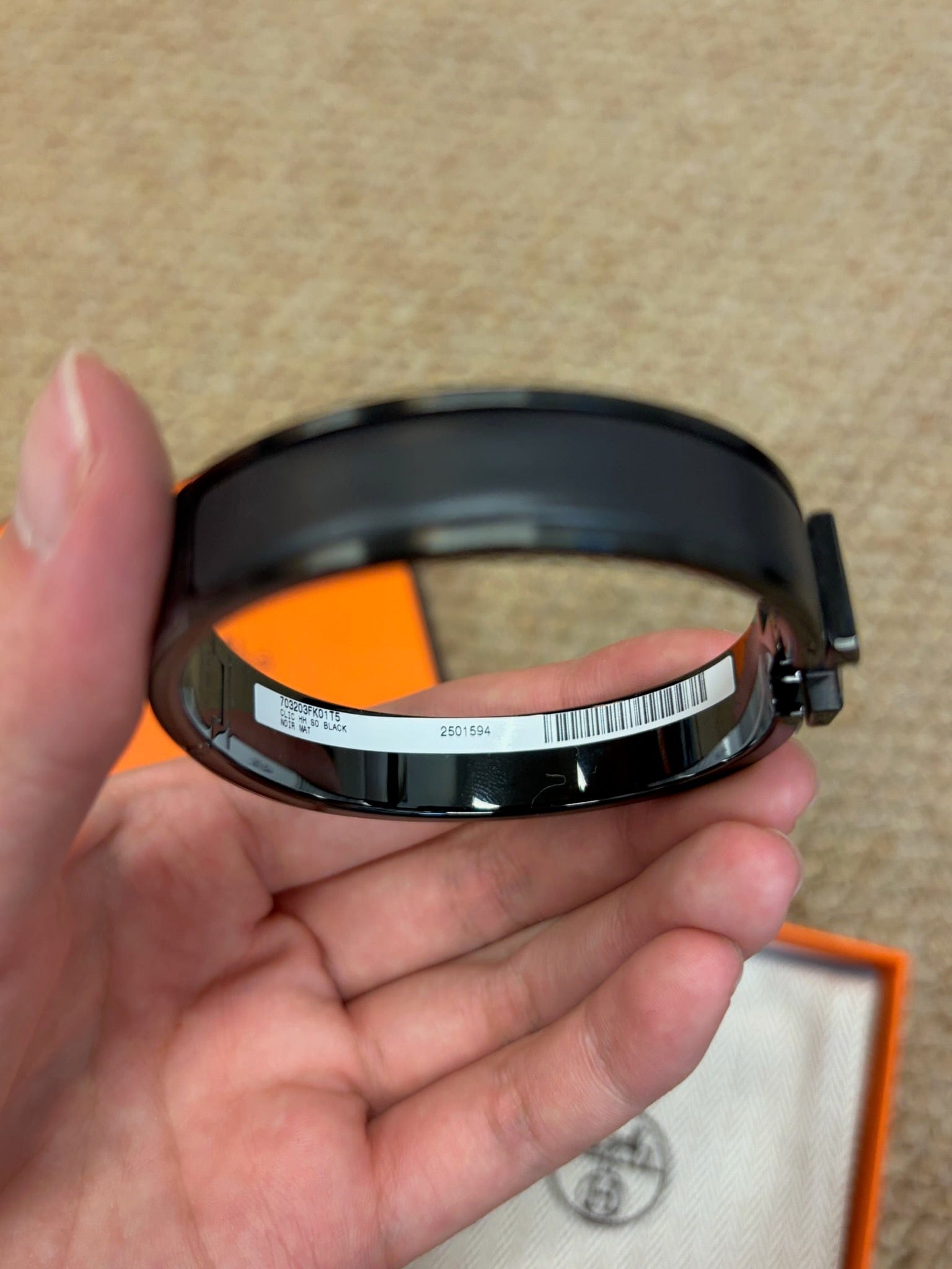 Hermès Hermès Black H Bracelet With Box