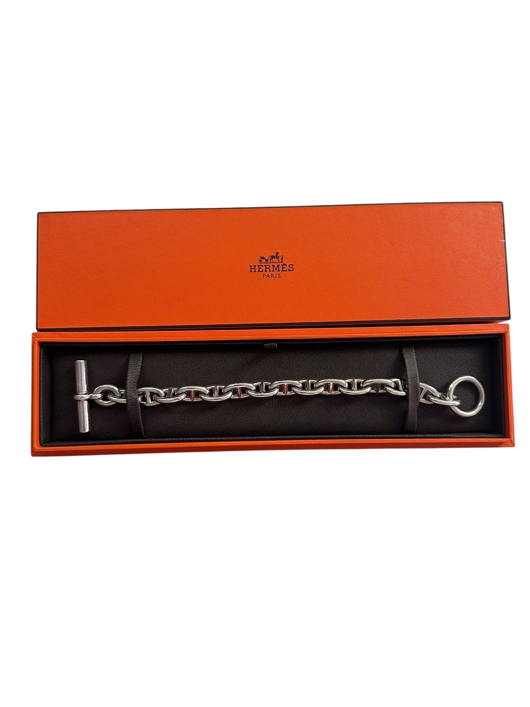 Hermes Hermes Chaine D’ancre MM Stirling Silver Bracelet