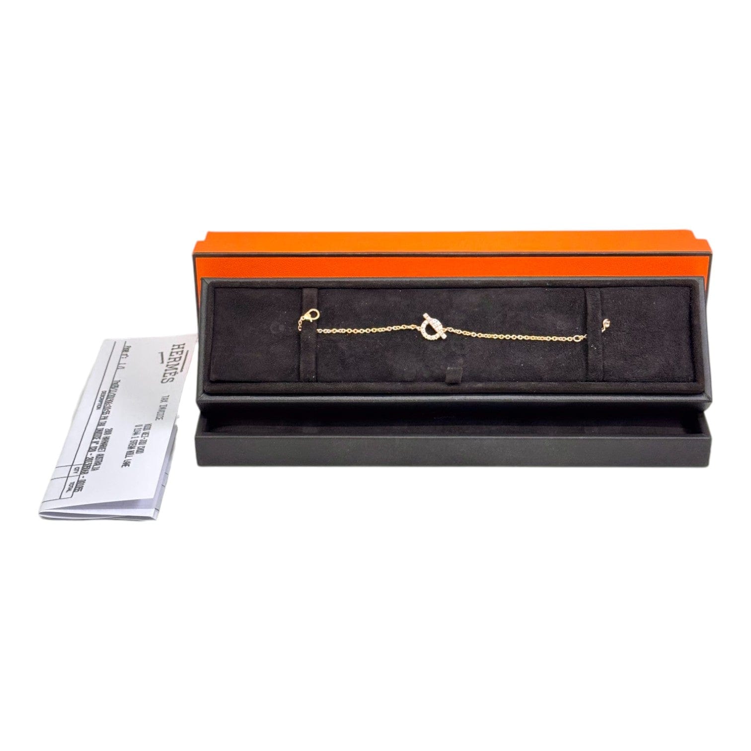 Hermes Hermes Finesse Bracelet With Diamonds Rose Gold
