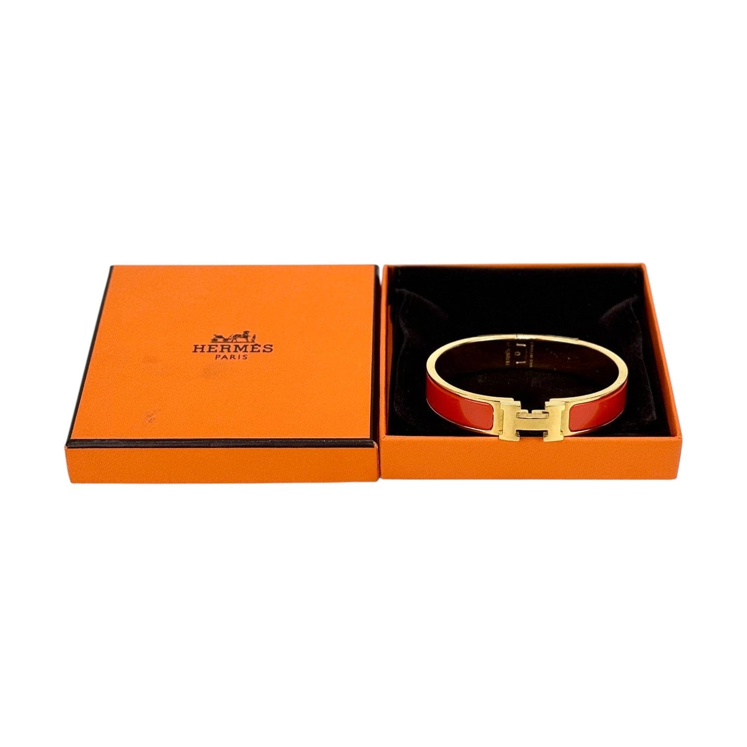 Hermes Hermes H Clic Bracelet Orange