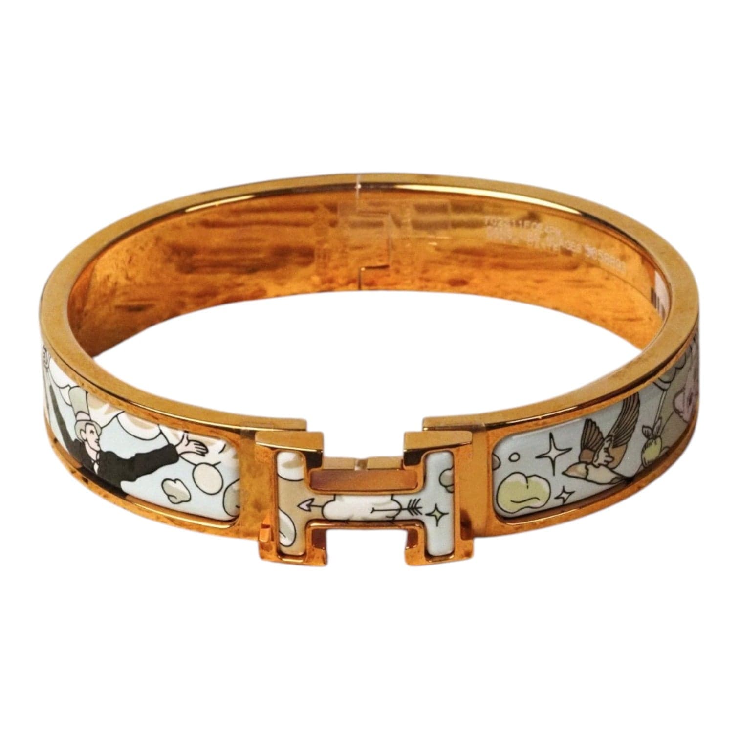 Hermes Hermes H Clic Dans Less Bracelet in GHW