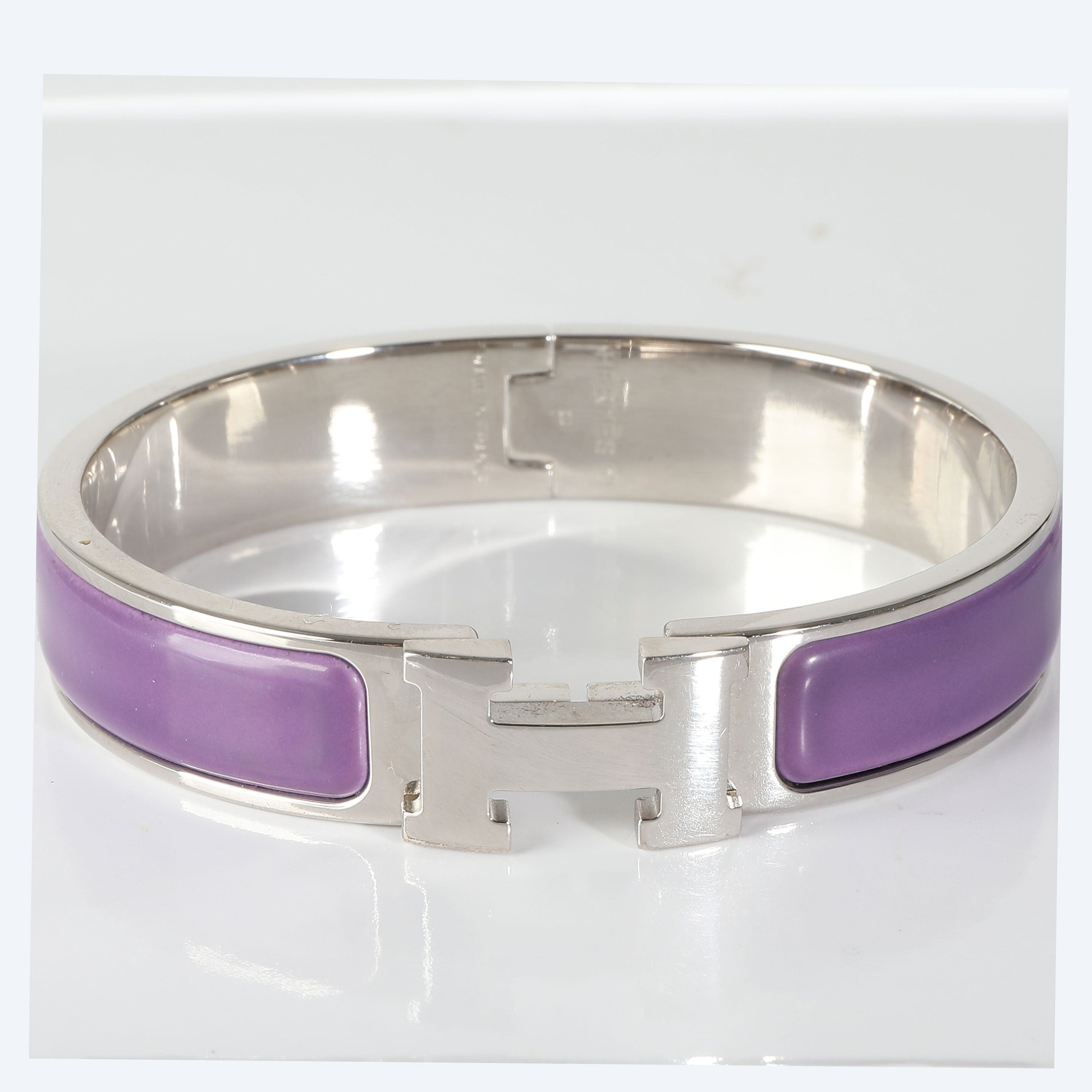 Hermès Clic H Bracelet In Purple