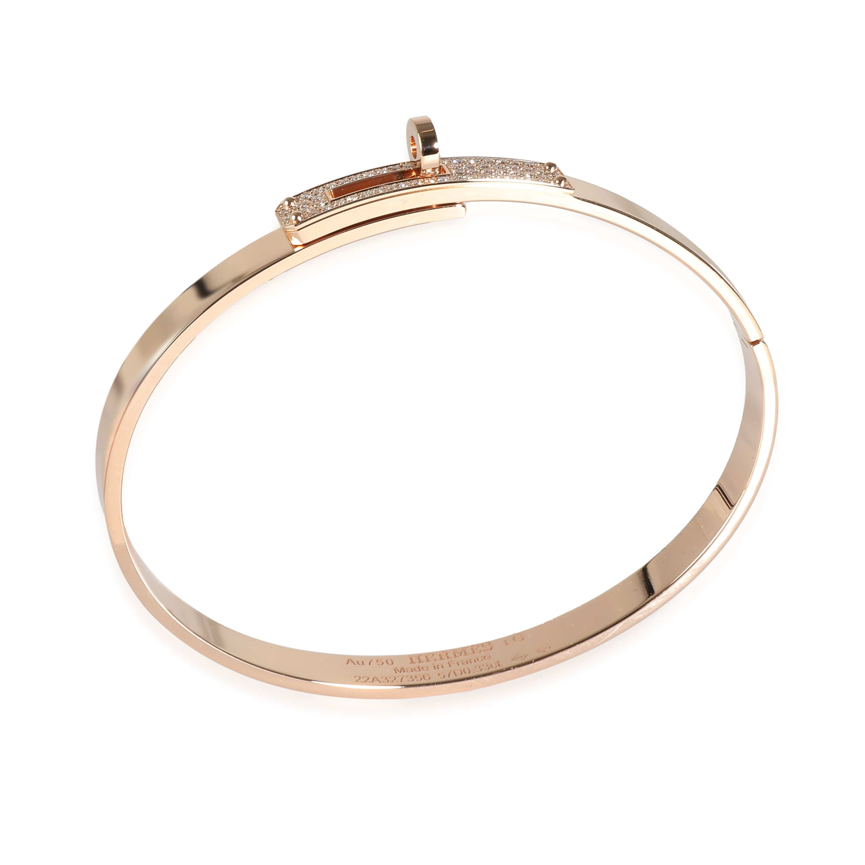 Hermès Hermès Kelly Bracelet in 18k Rose Gold 0.33 CTW