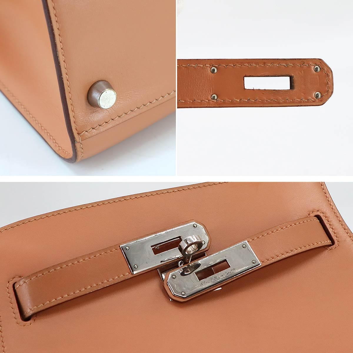 HERMES HERMES Kelly Sport MM Shoulder Bag Box Calf Leather Pink Purse 90272945
