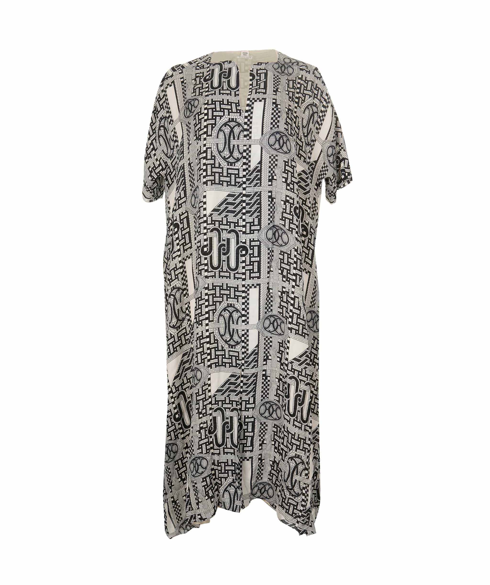 Hermès Hermes Caftan Robe - Black Mosaic FR42 SKC1456