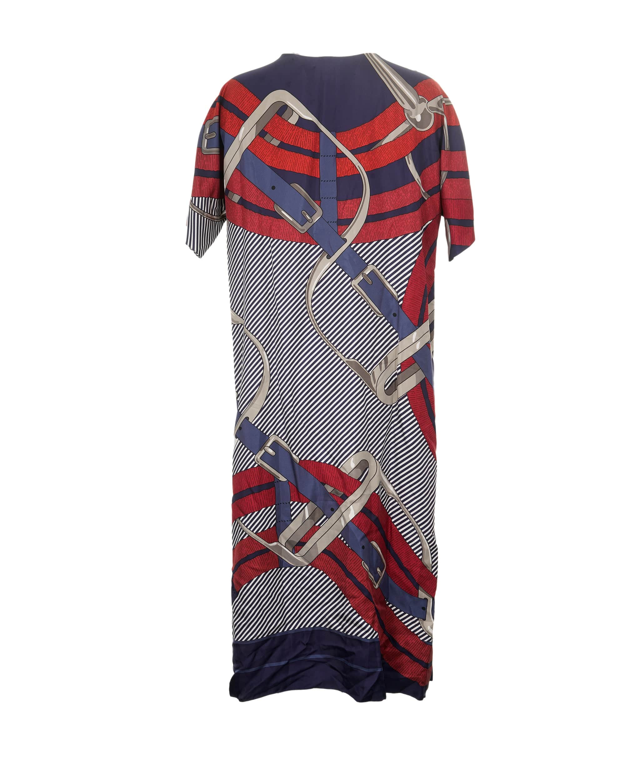 Hermès Hermes Caftan Robe - Navy / Rouge Belts FR38 SKC1465